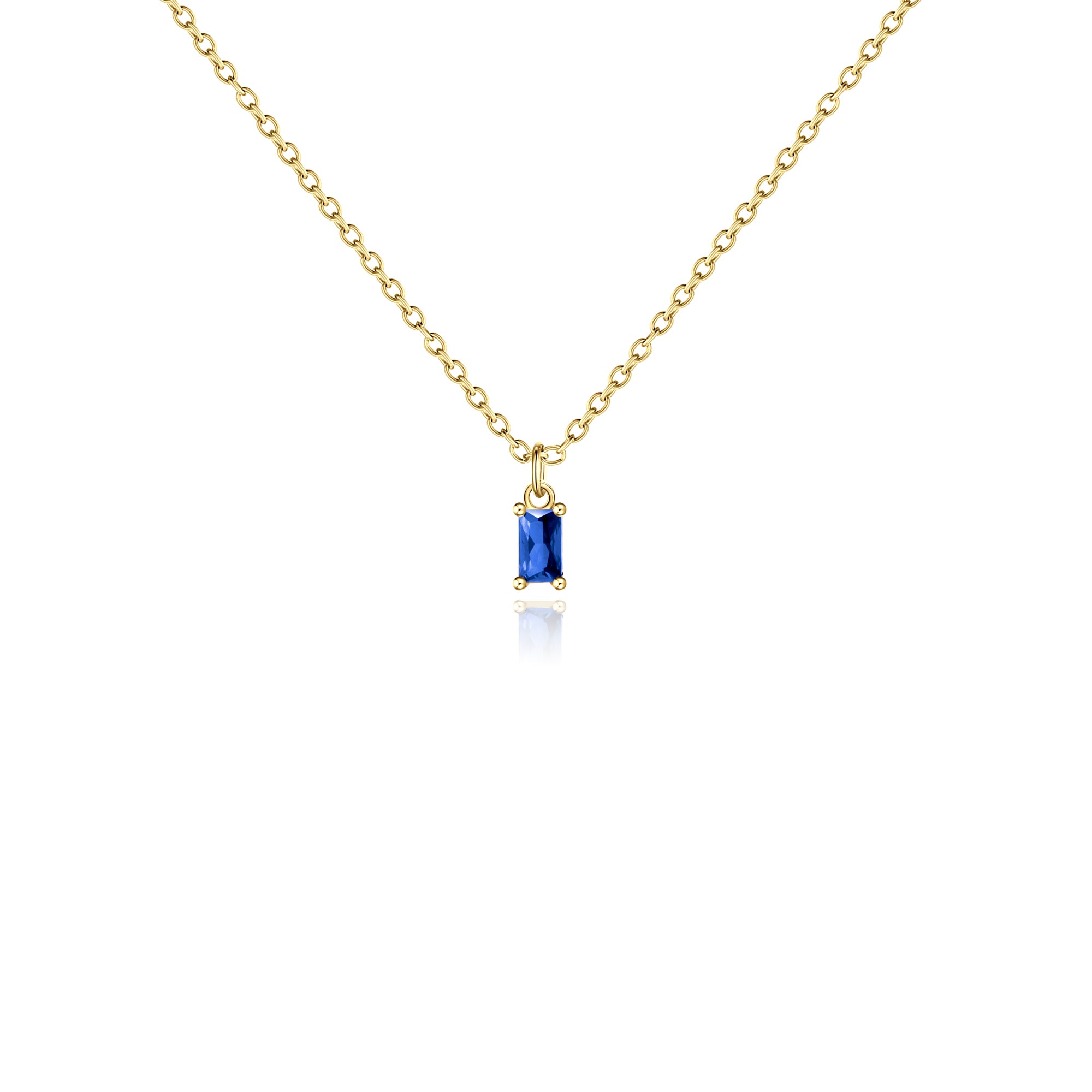 Gold Birthstone Charm Necklace