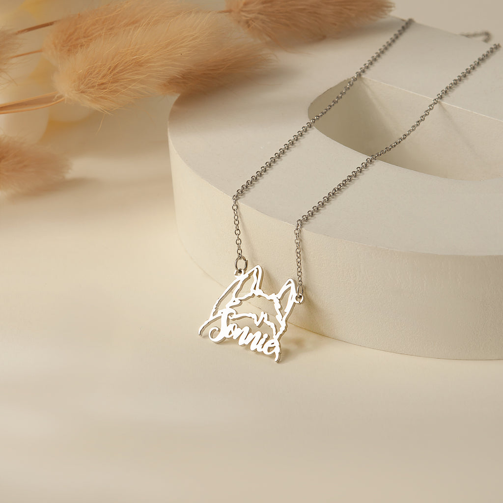 Personalized Pet Ears Name Necklace