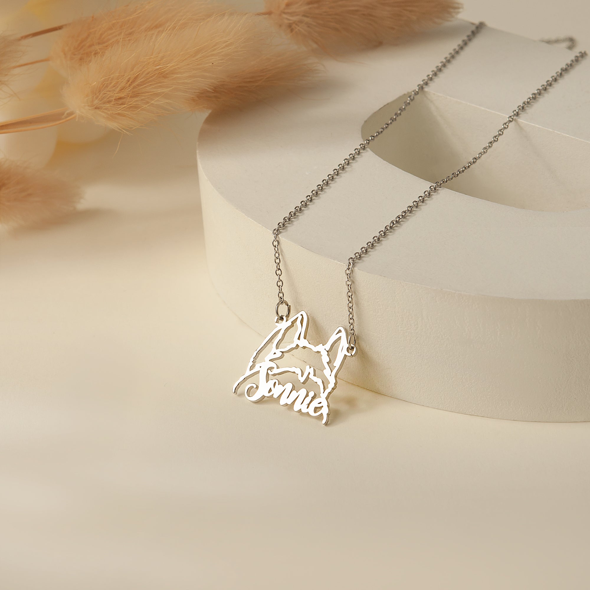 Personalized Pet Ears Name Necklace