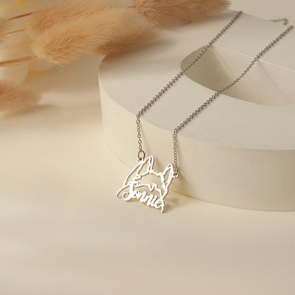 Personalized Pet Ears Necklace