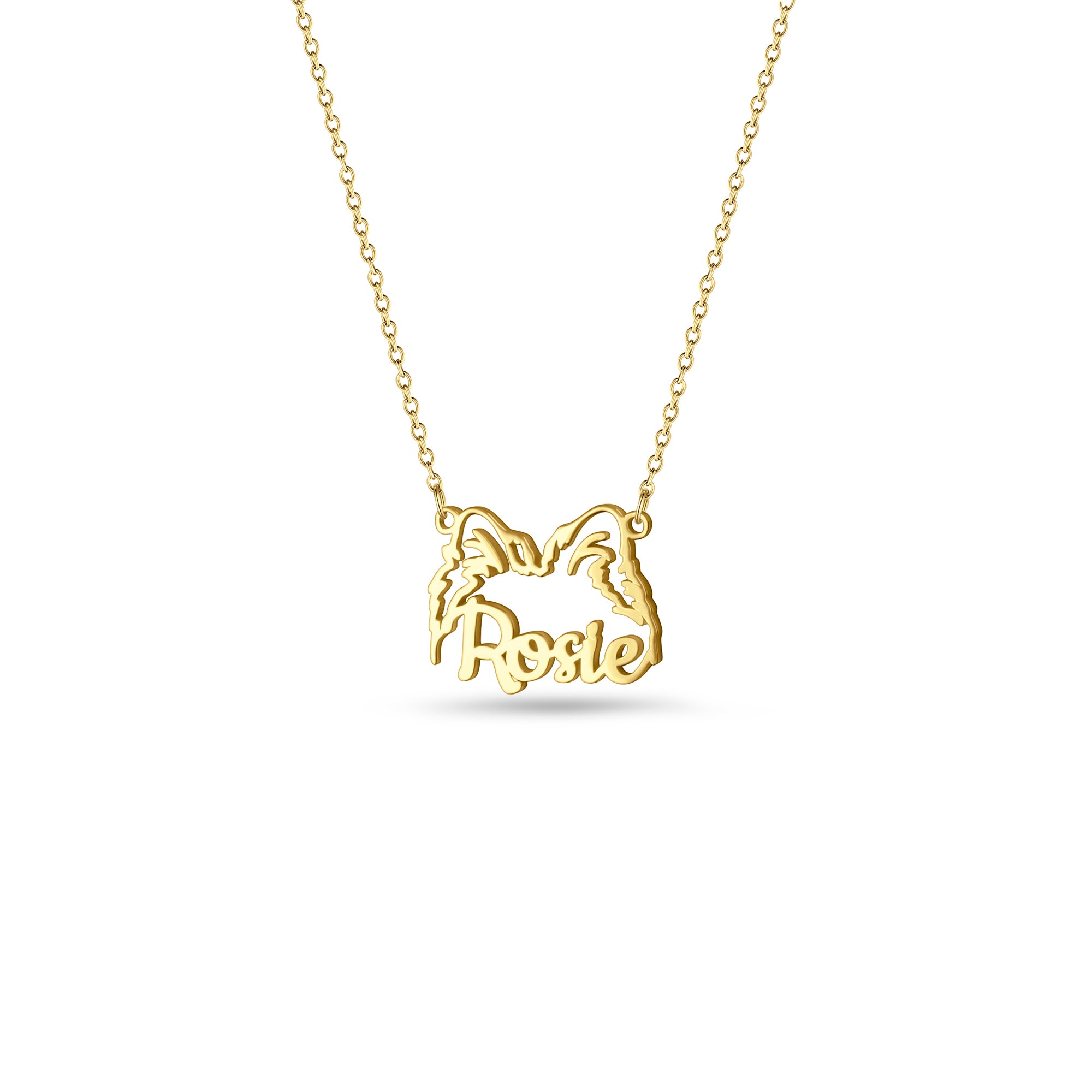 Personalized Pet Ears Name Necklace