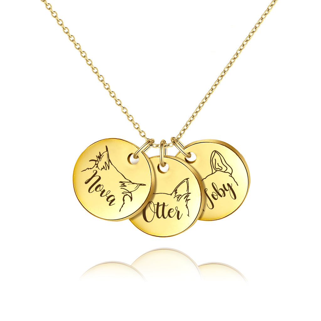 Personalized Pet Ears Necklace