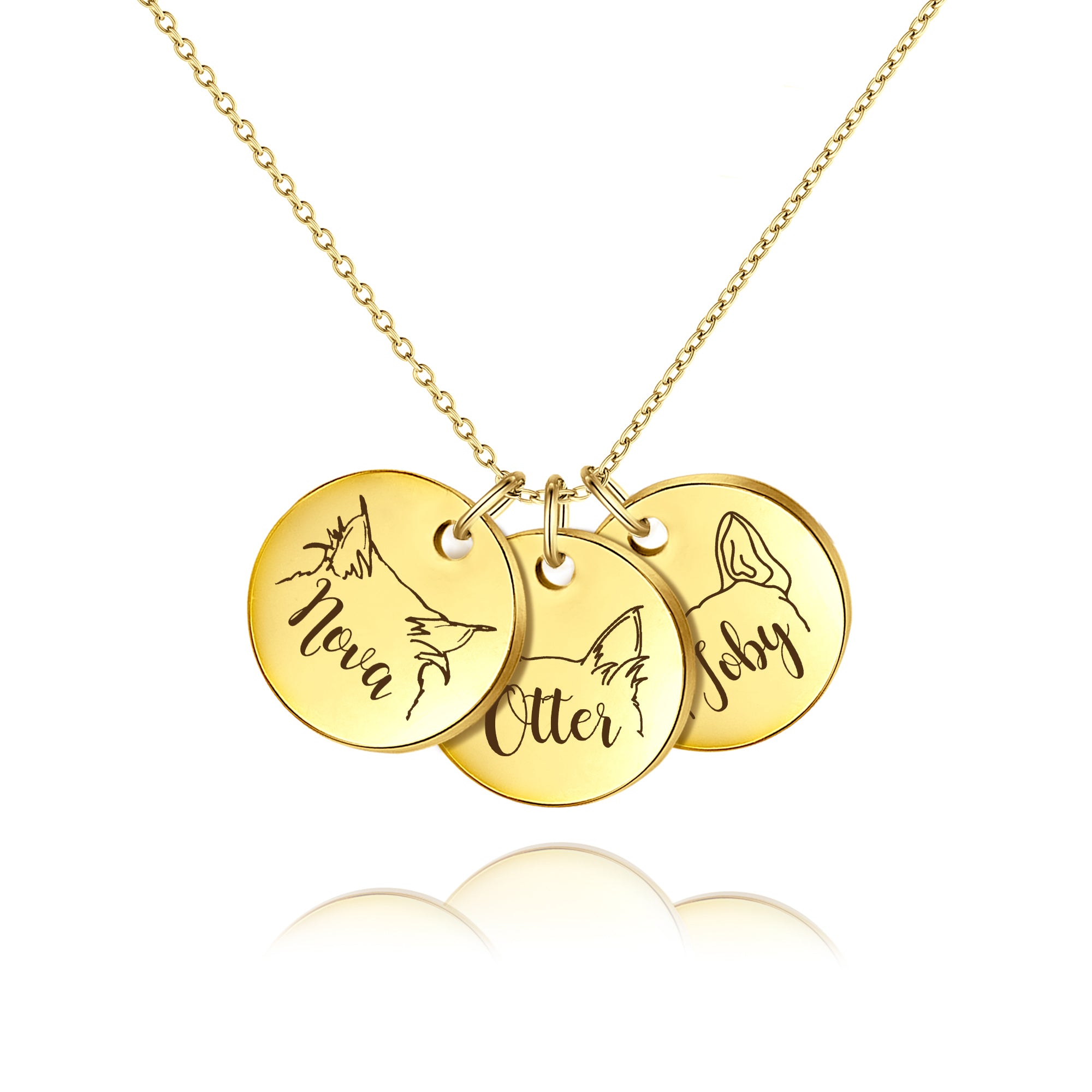 Personalized Pet Ears Necklace