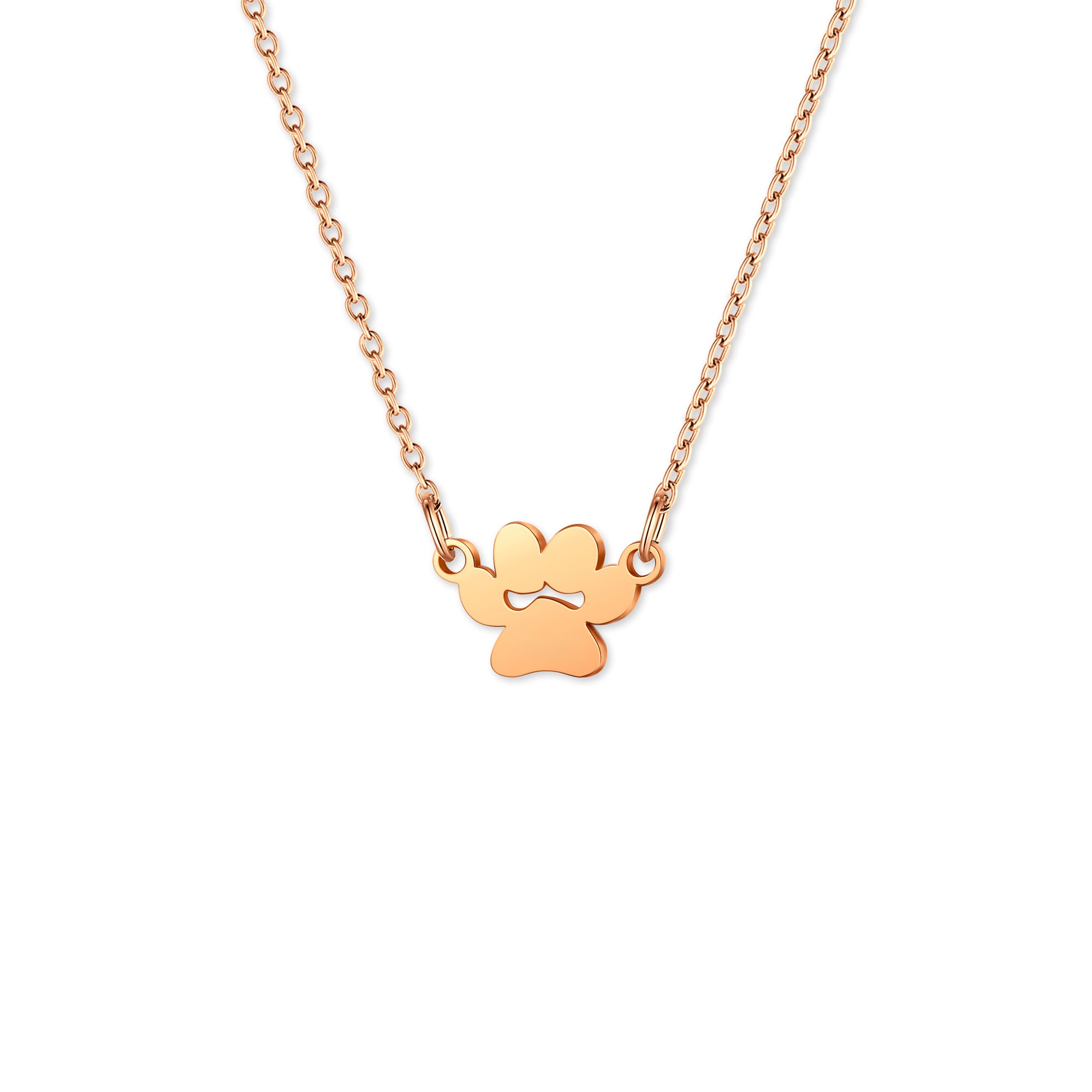Horizontal Paw Print Name Necklace