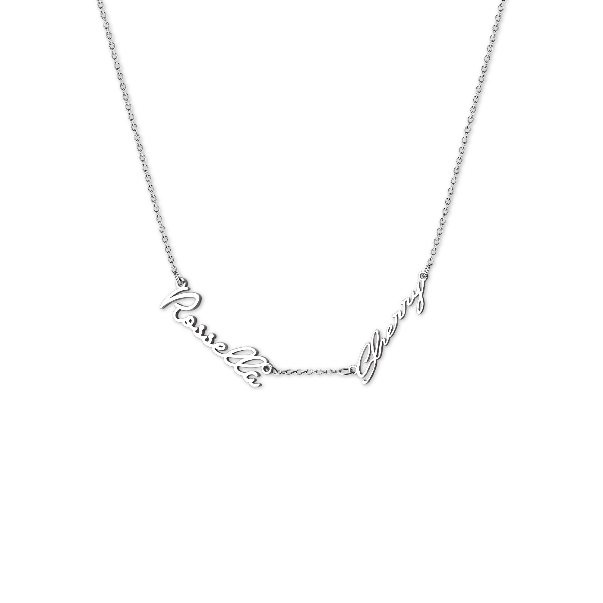 Personalized  Multiple Name Sterling Silver Necklace