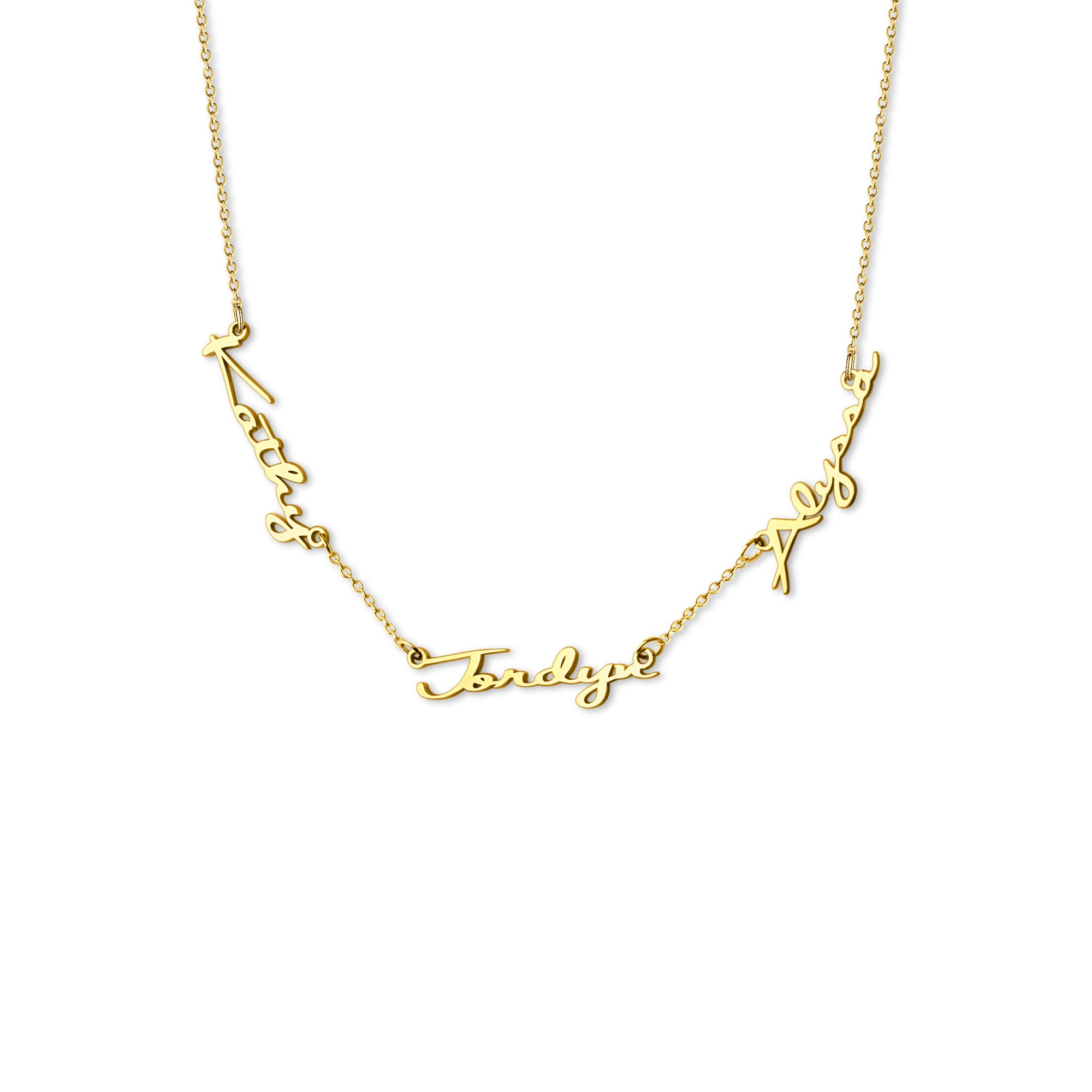 Personalized  Multiple Name Sterling Silver Necklace