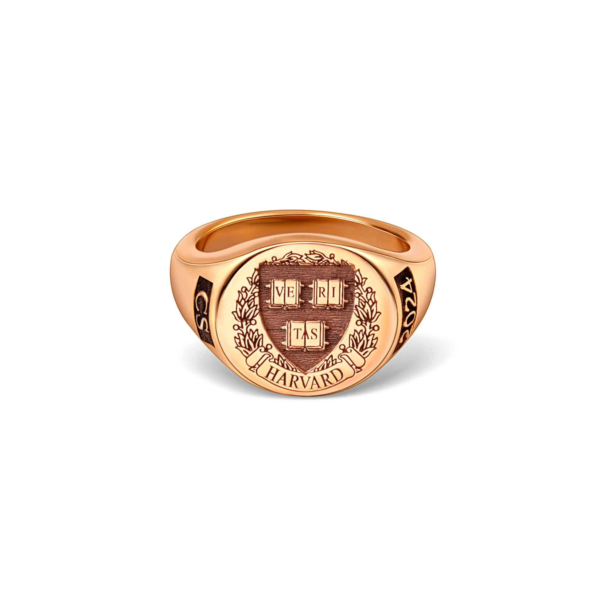 Custom College Emblem Signet Ring
