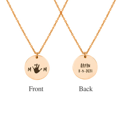 Mom Palm Print Necklace