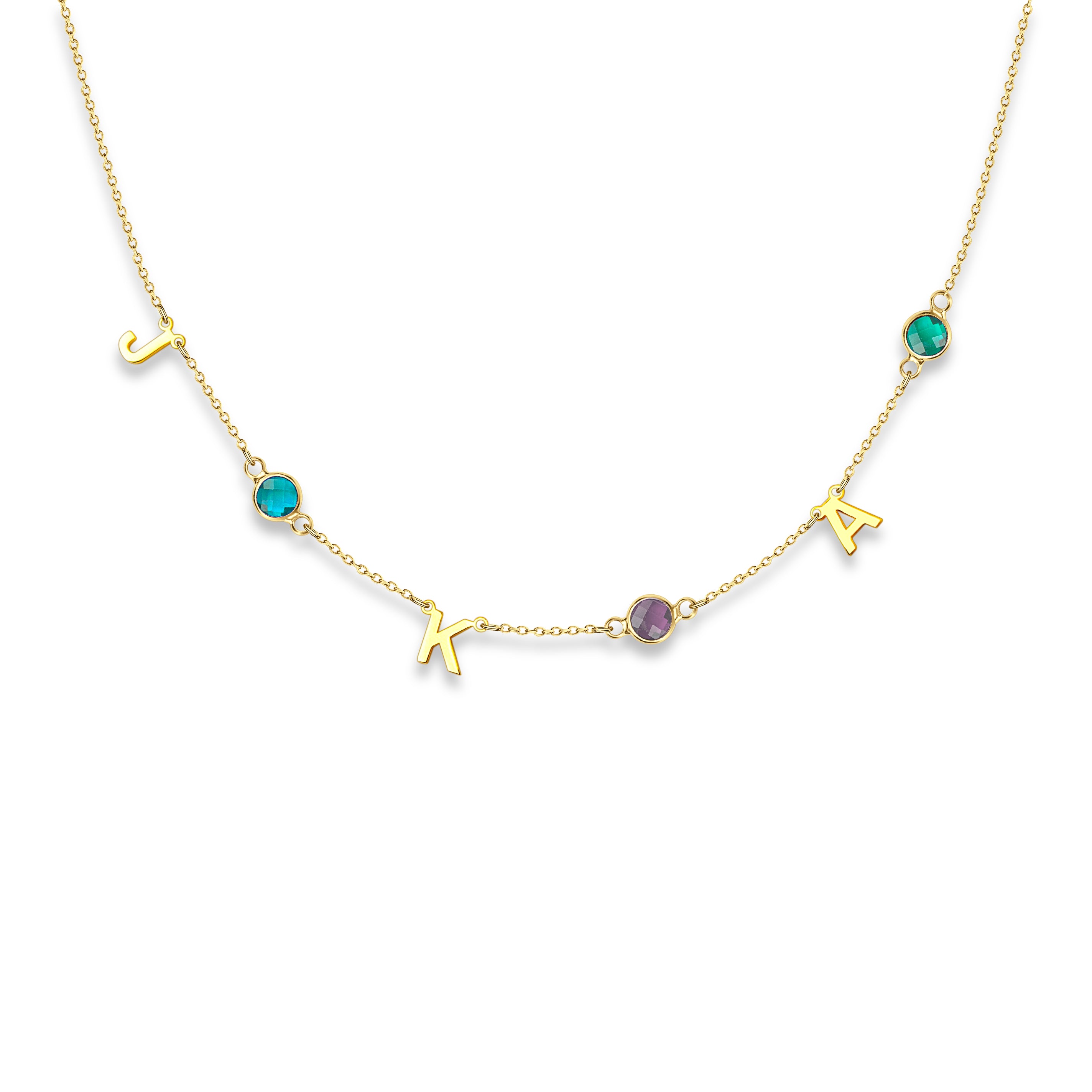 Birthstone and Charm Necklace