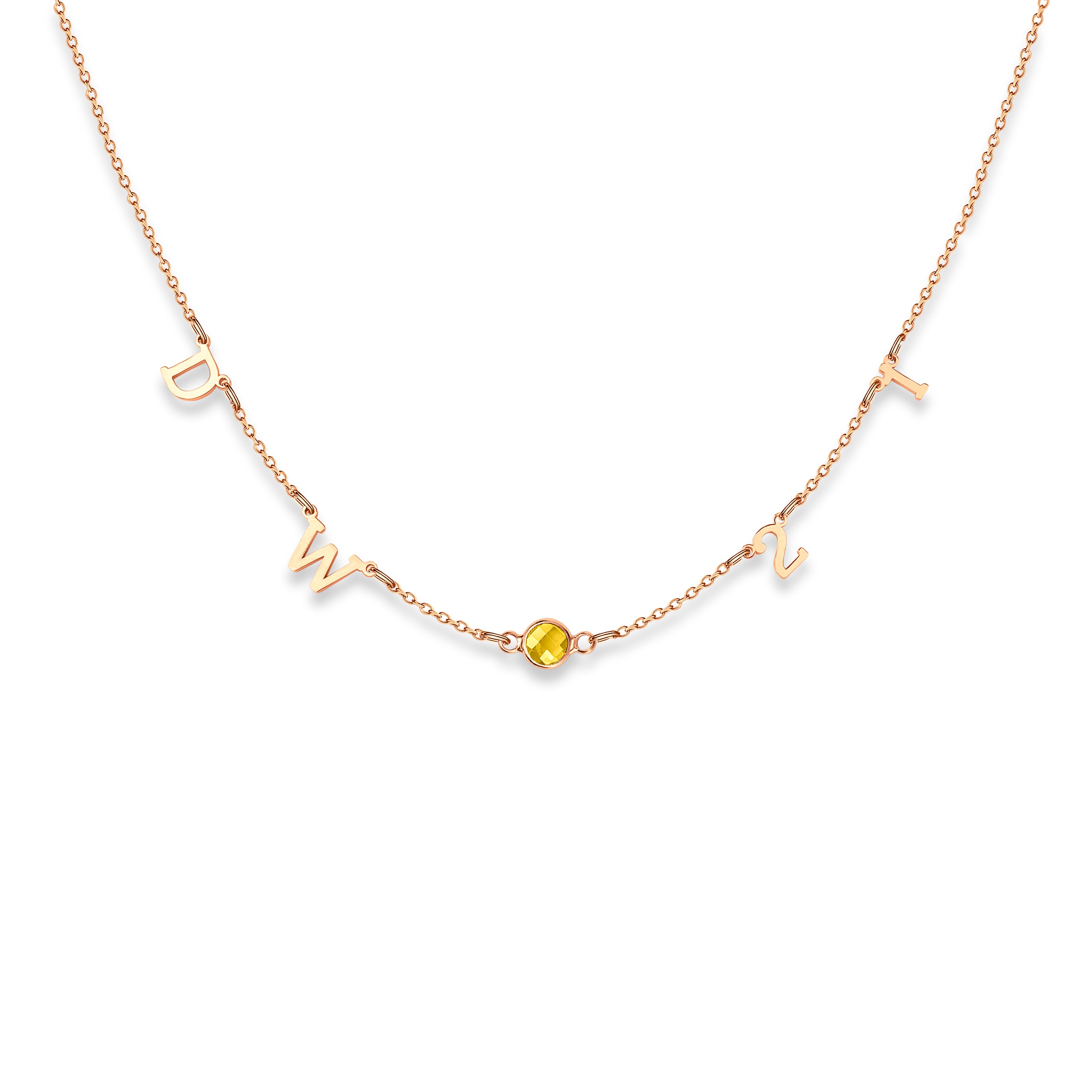 Birthstone and Charm Necklace