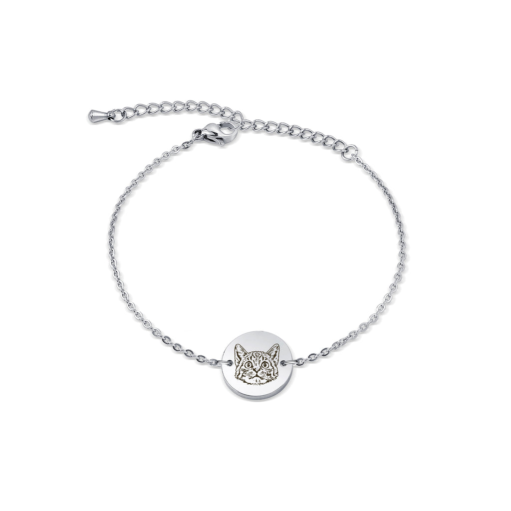 Personalized Pet Portrait Charm Bracelet
