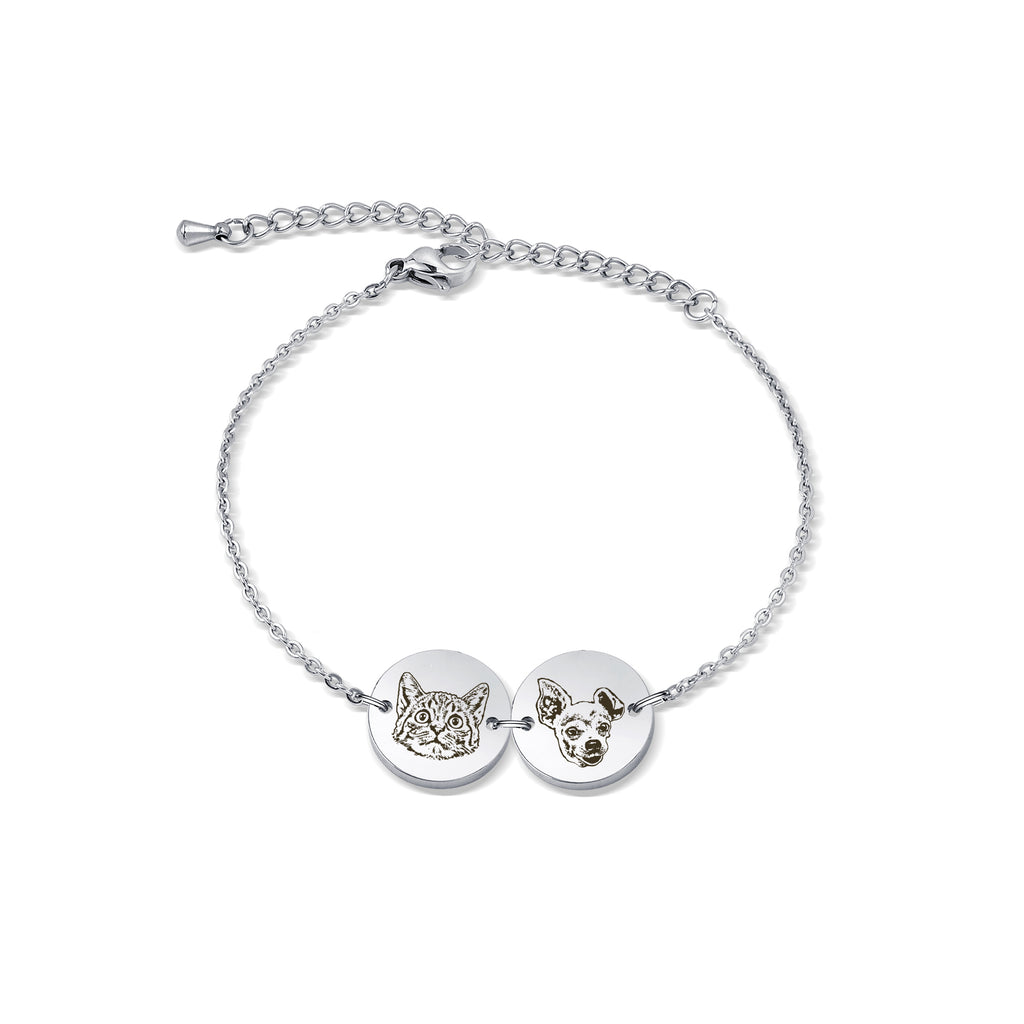 Personalized Pet Portrait Charm Bracelet