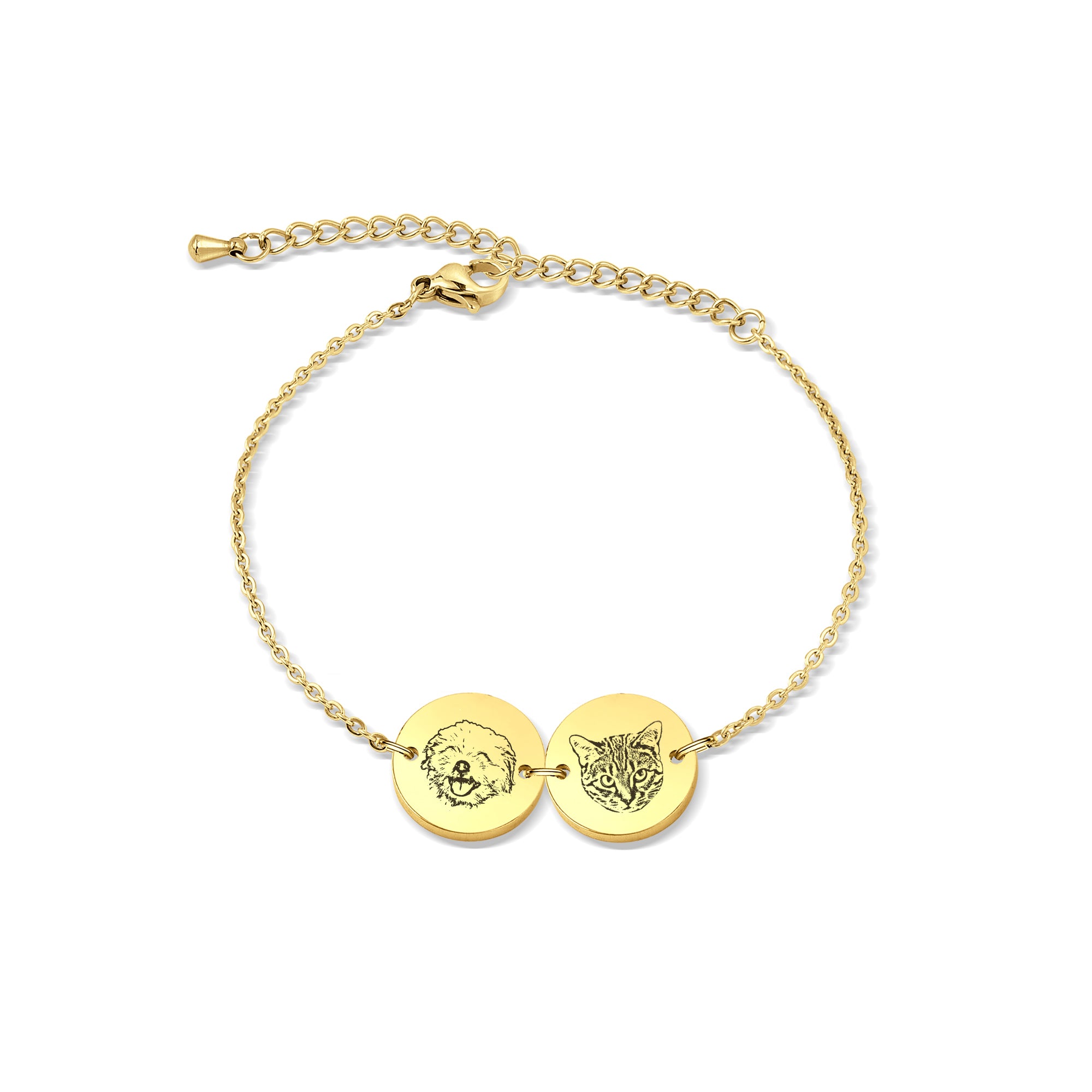 Personalized Pet Portrait Charm Bracelet