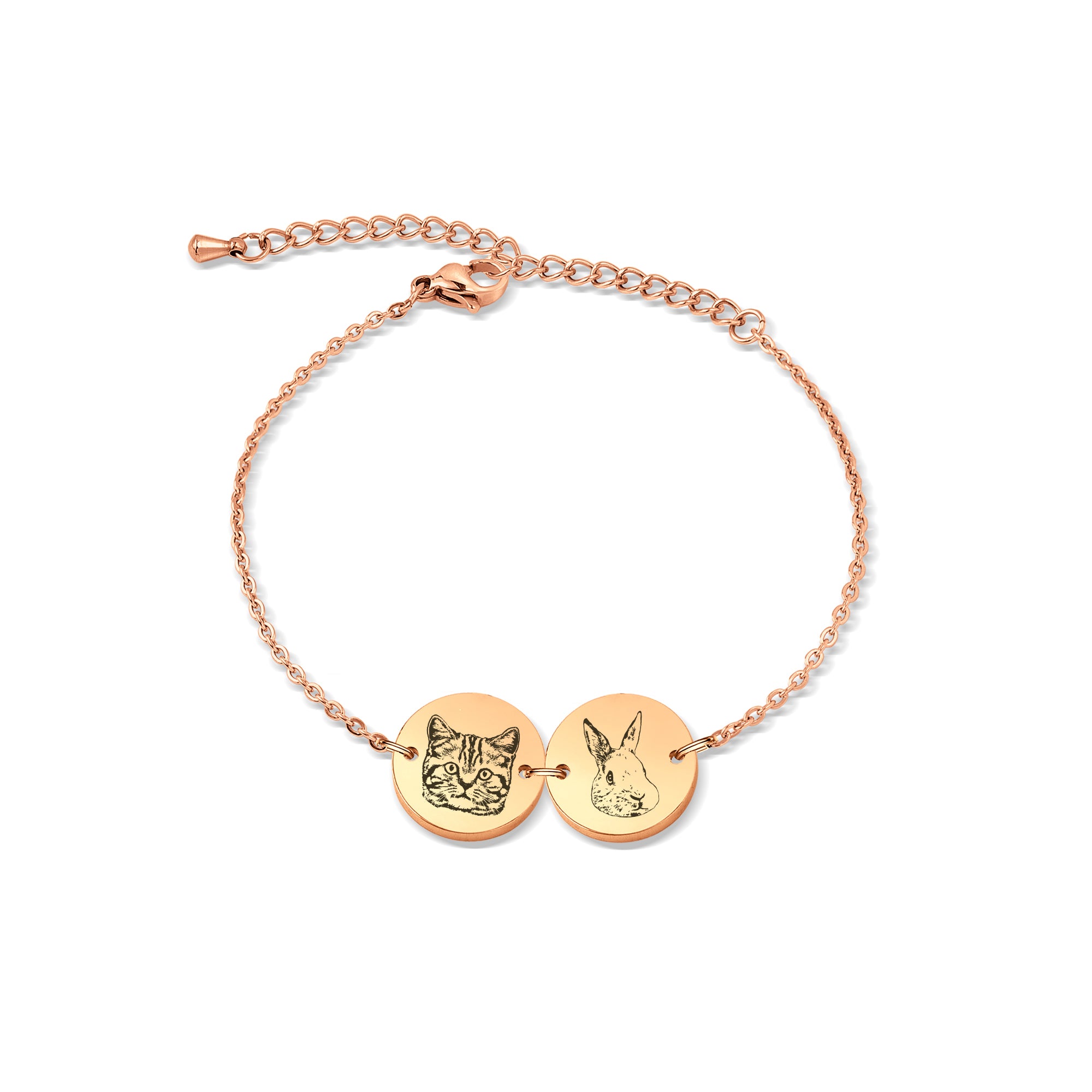 Personalized Pet Portrait Charm Bracelet