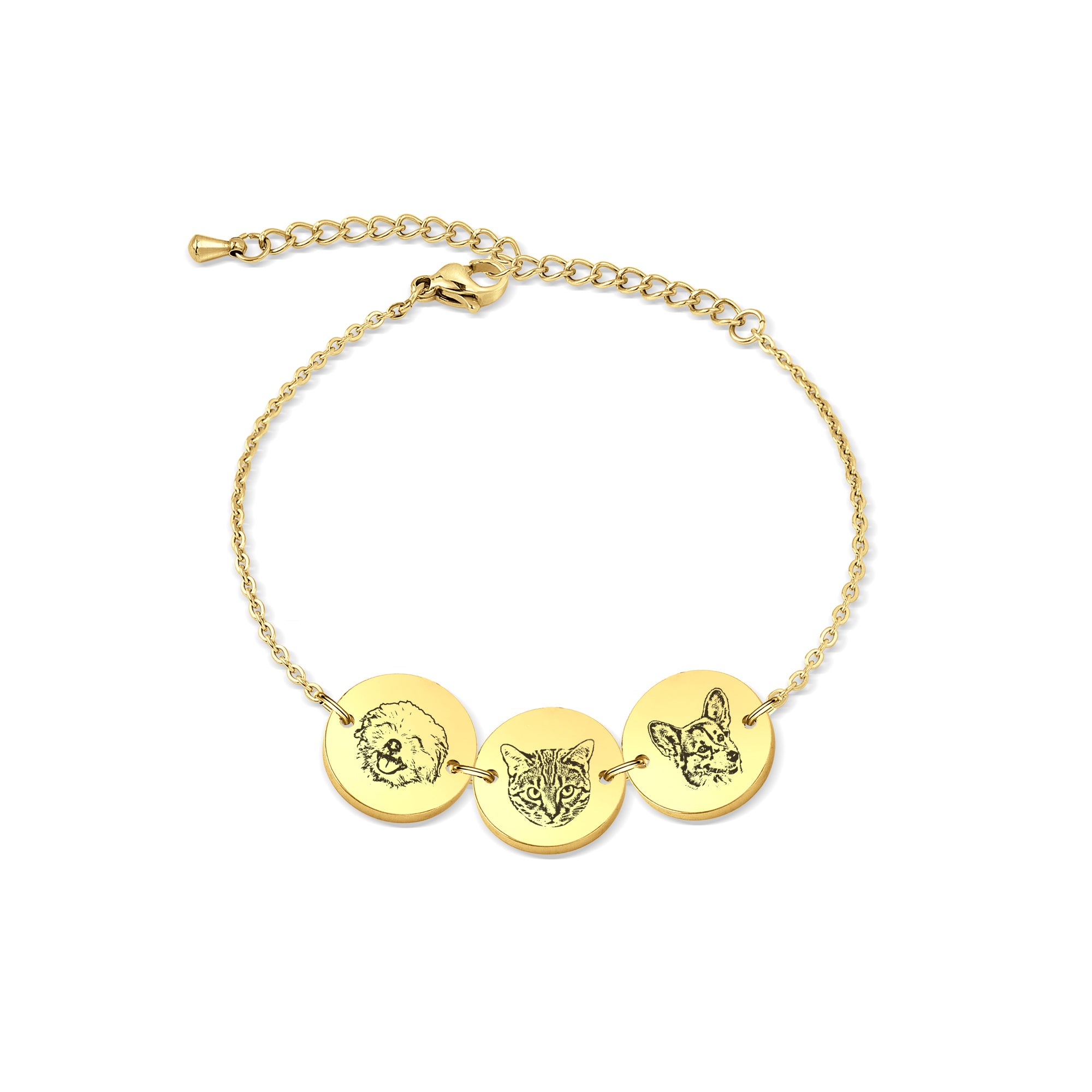 Personalized Pet Portrait Charm Bracelet