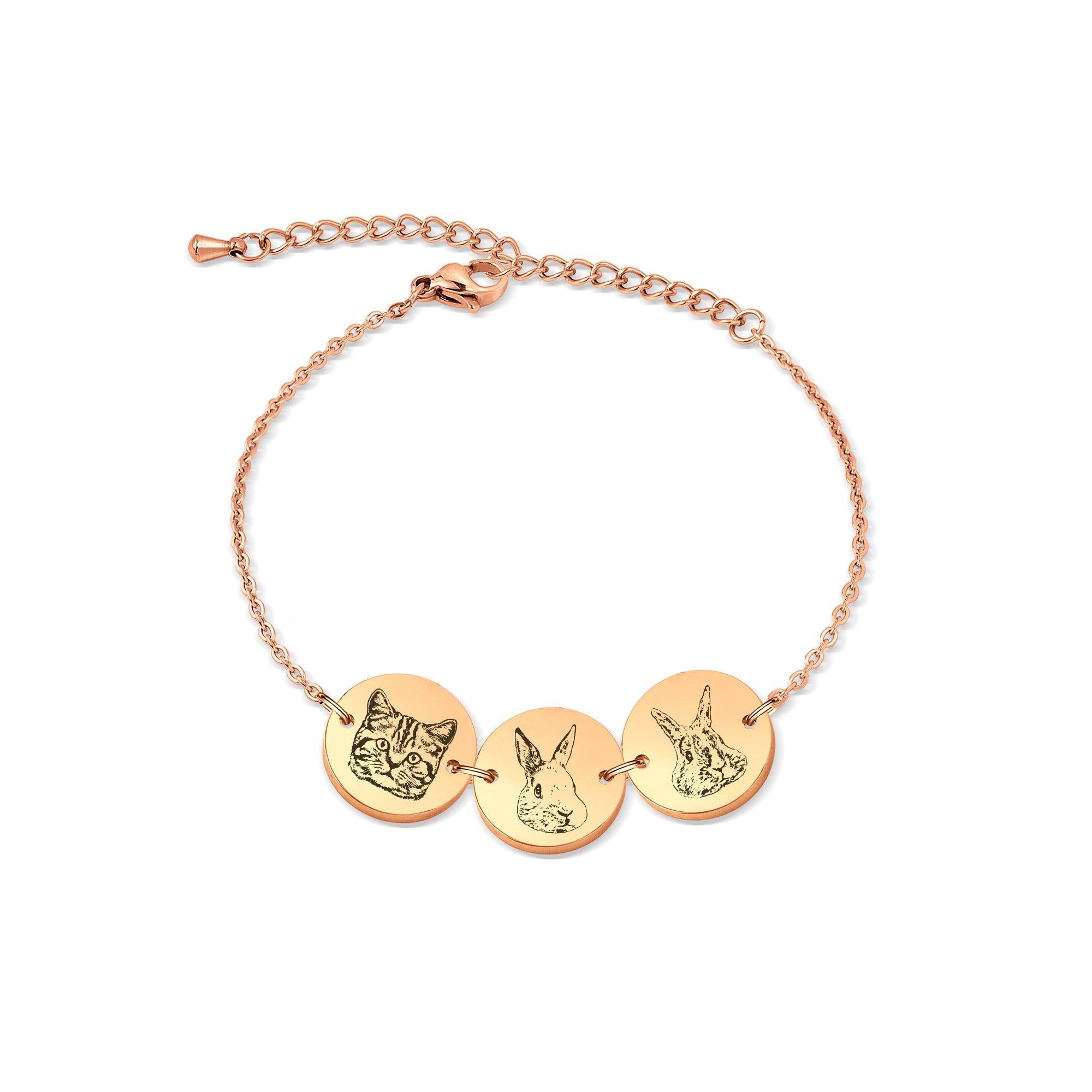 Personalized Pet Portrait Charm Bracelet