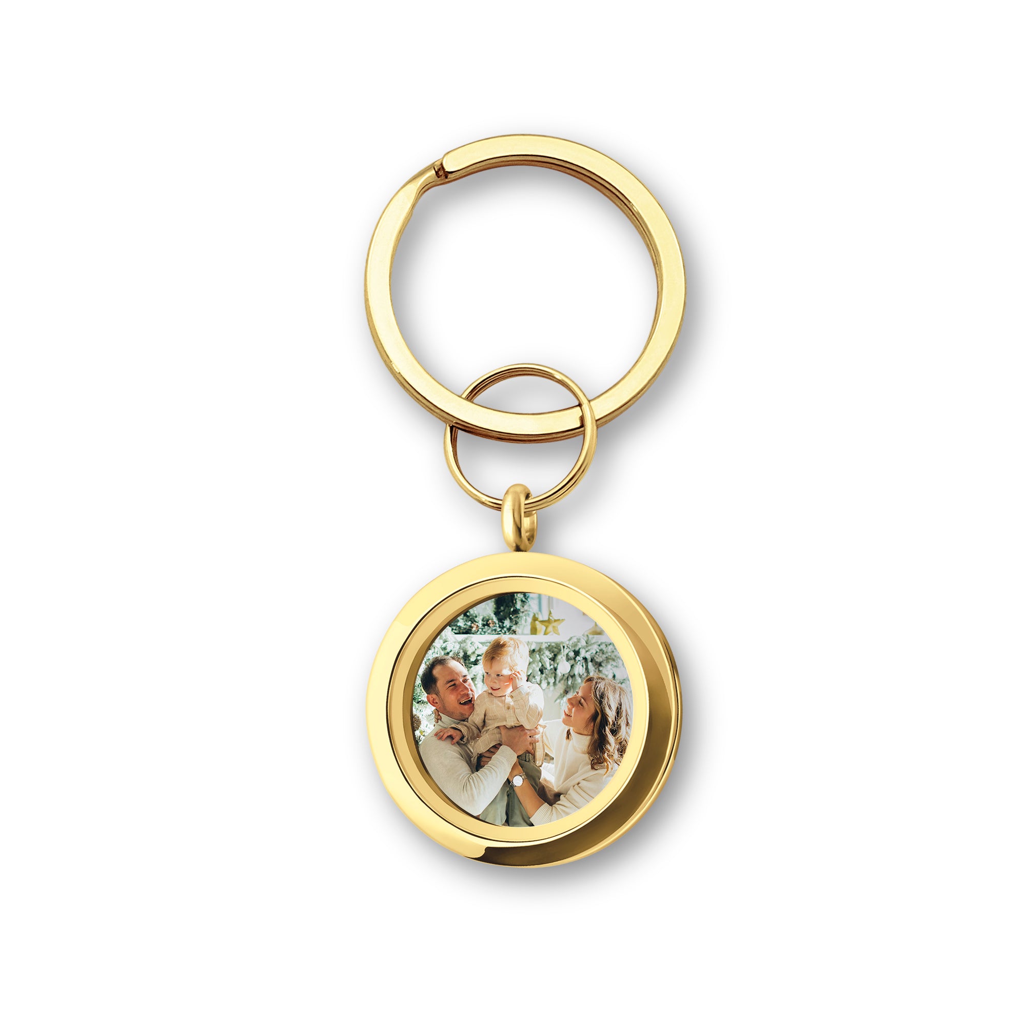 Custom Picture Keyring with Message Photo Locket Key Chain