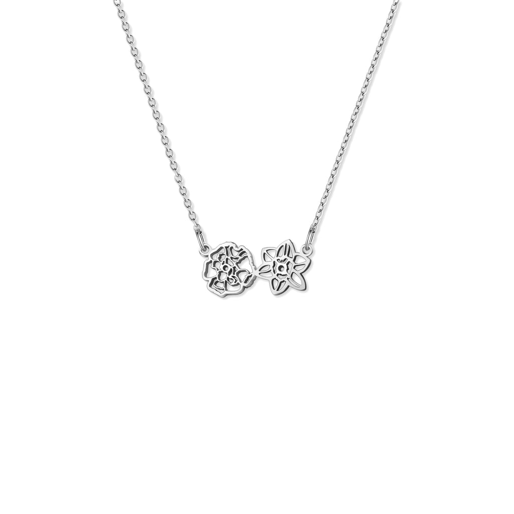 Birth Flower Sterling Silver Necklace