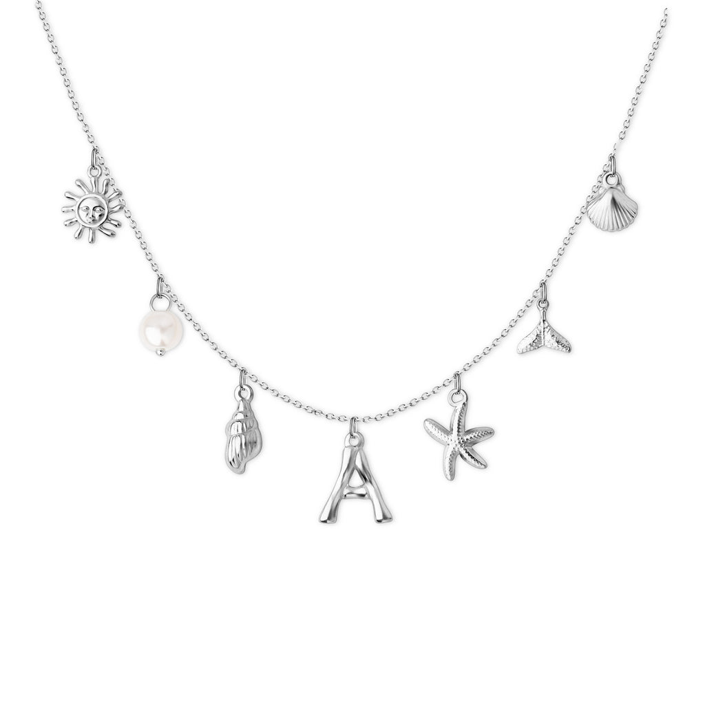 Ocean Elements Letter Necklace