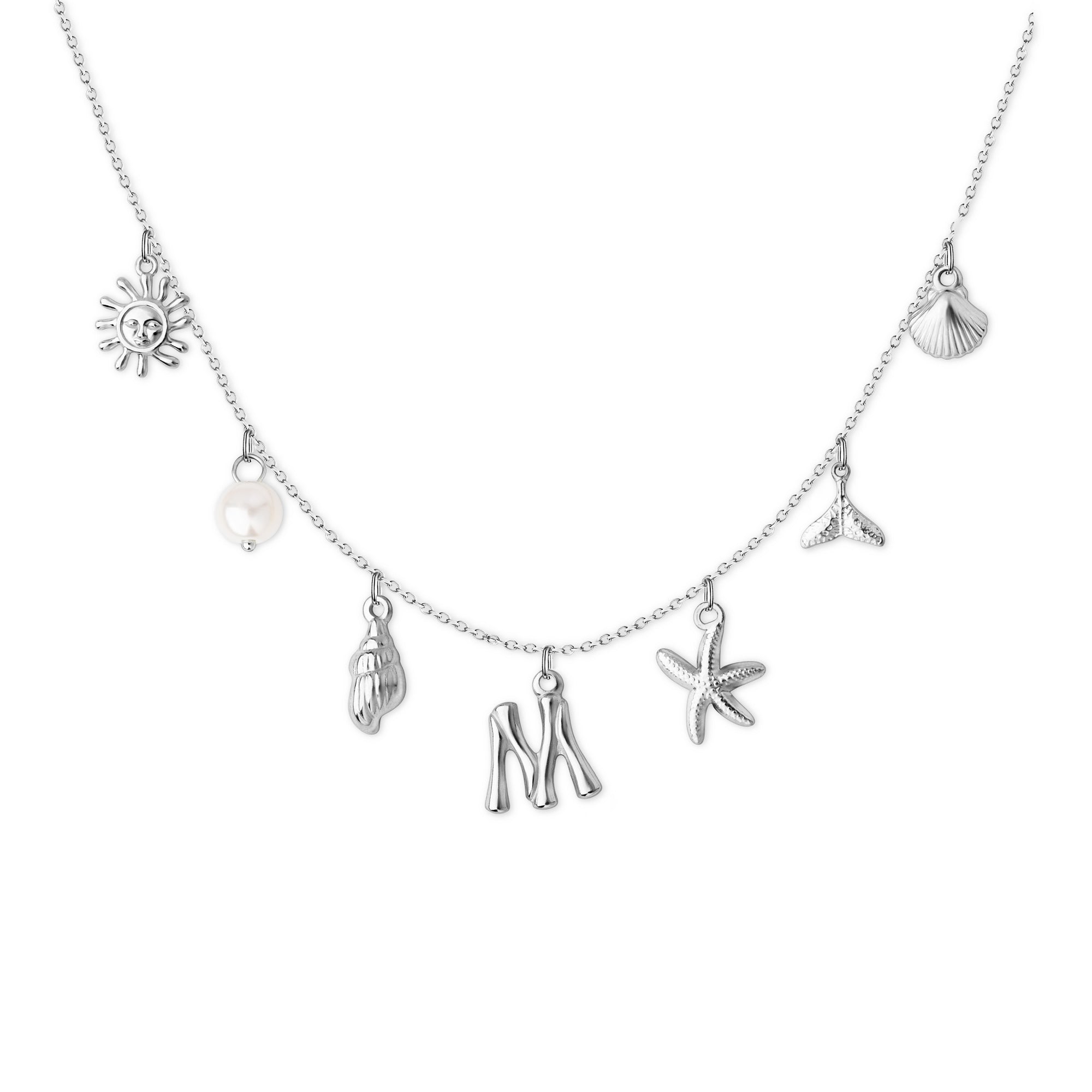 Ocean Elements Letter Necklace