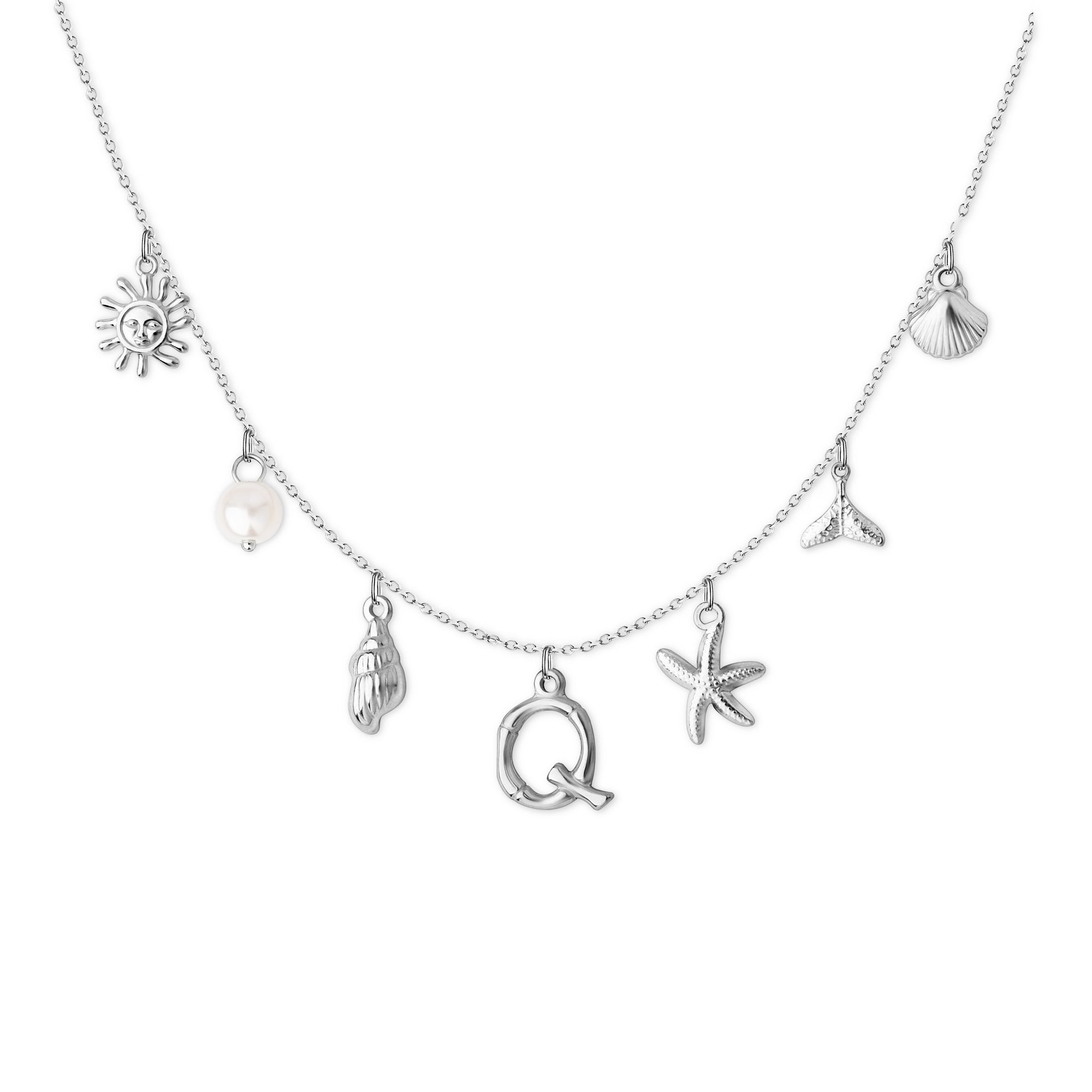 Ocean Elements Letter Necklace