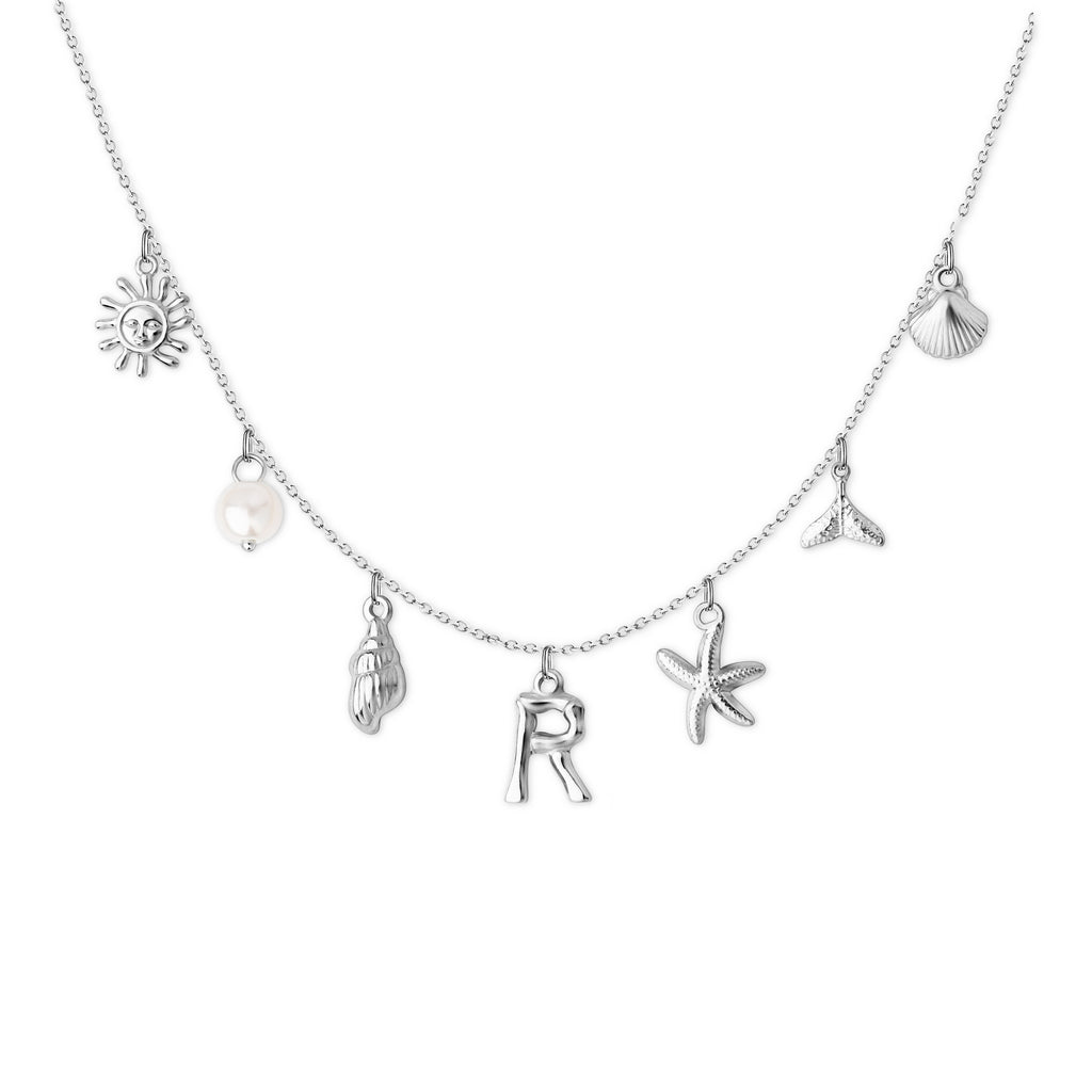 Ocean Elements Letter Necklace