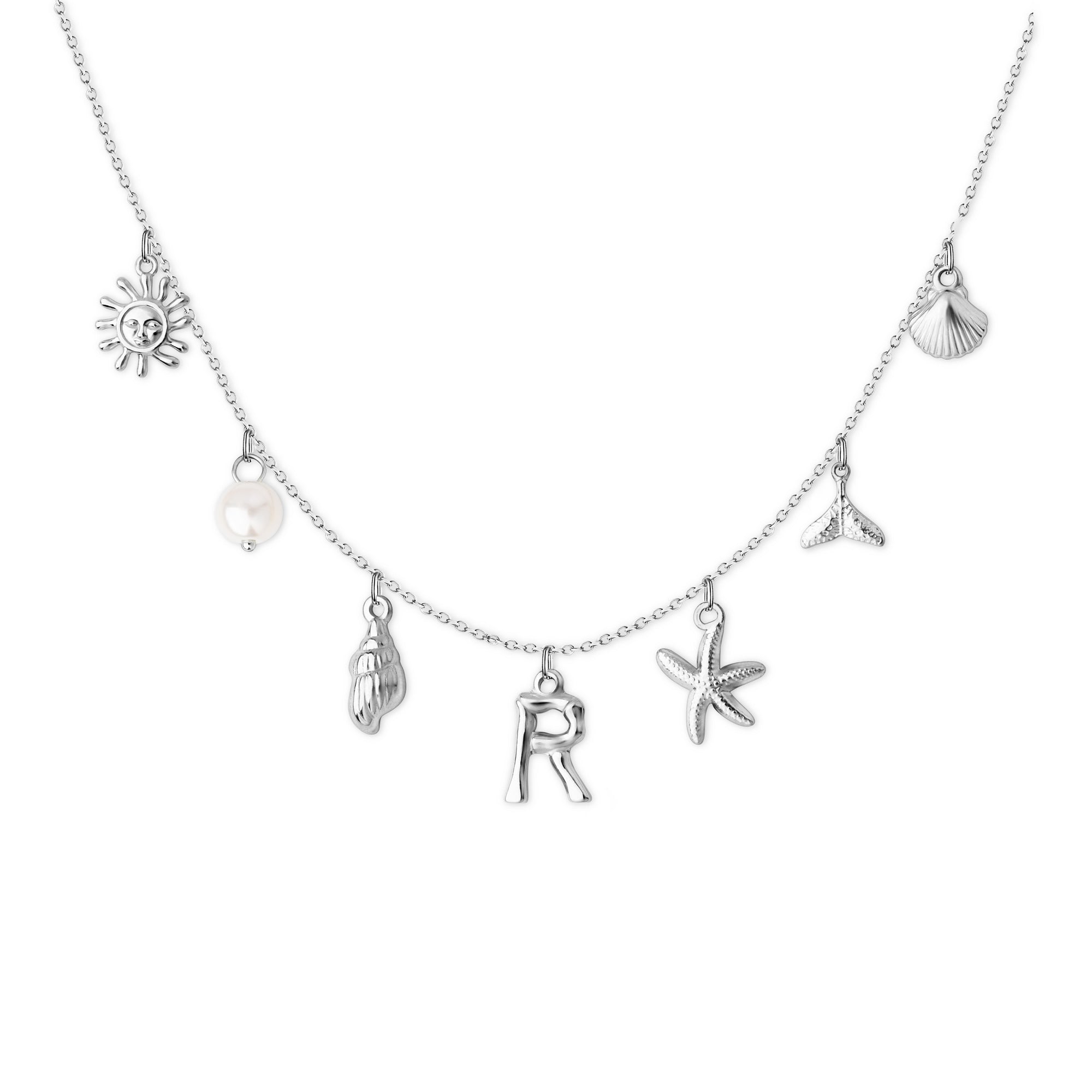 Ocean Elements Letter Necklace