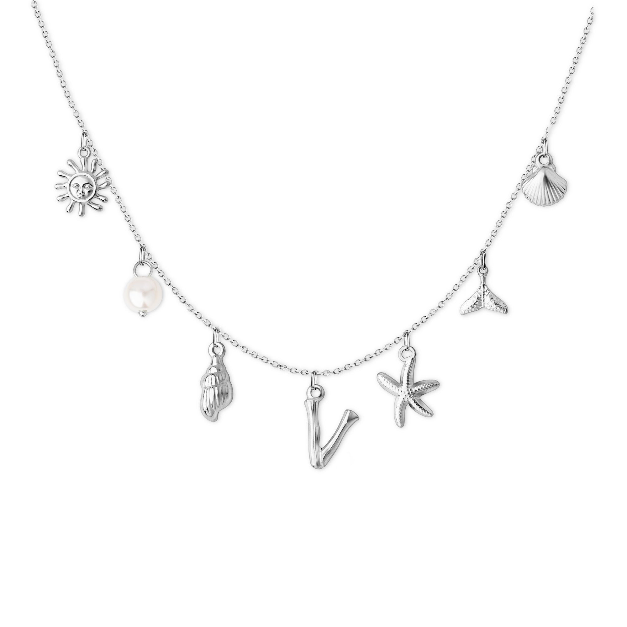 Ocean Elements Letter Necklace