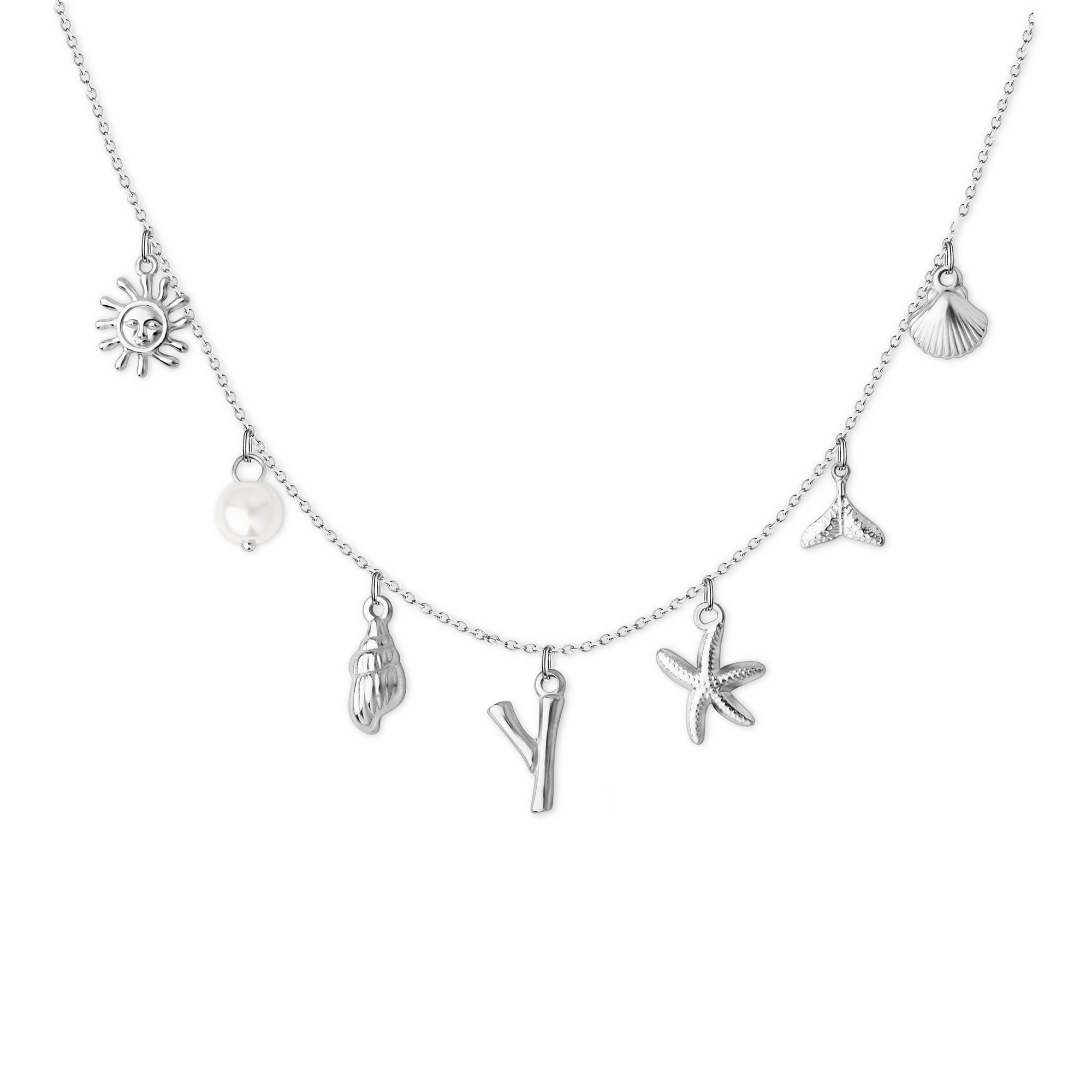 Ocean Elements Letter Necklace