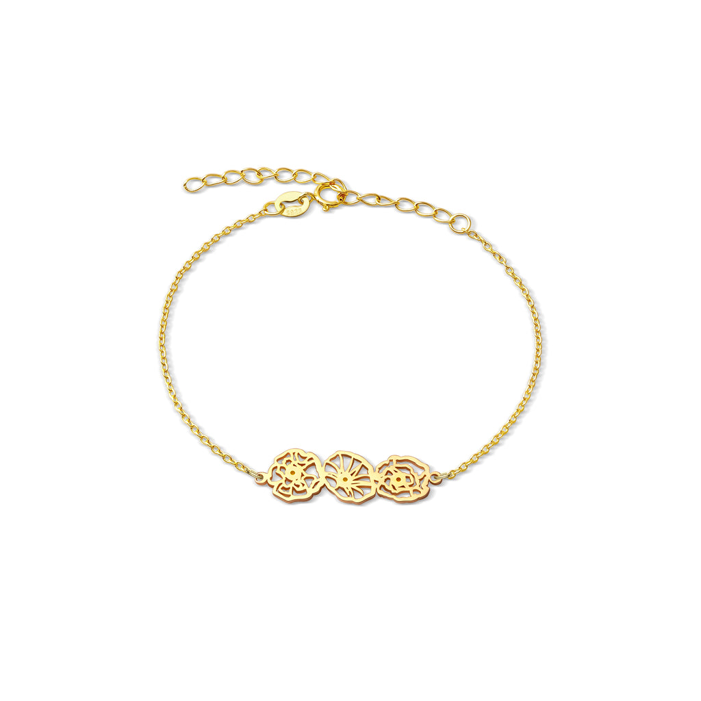 Custom Birth Flower Bracelet
