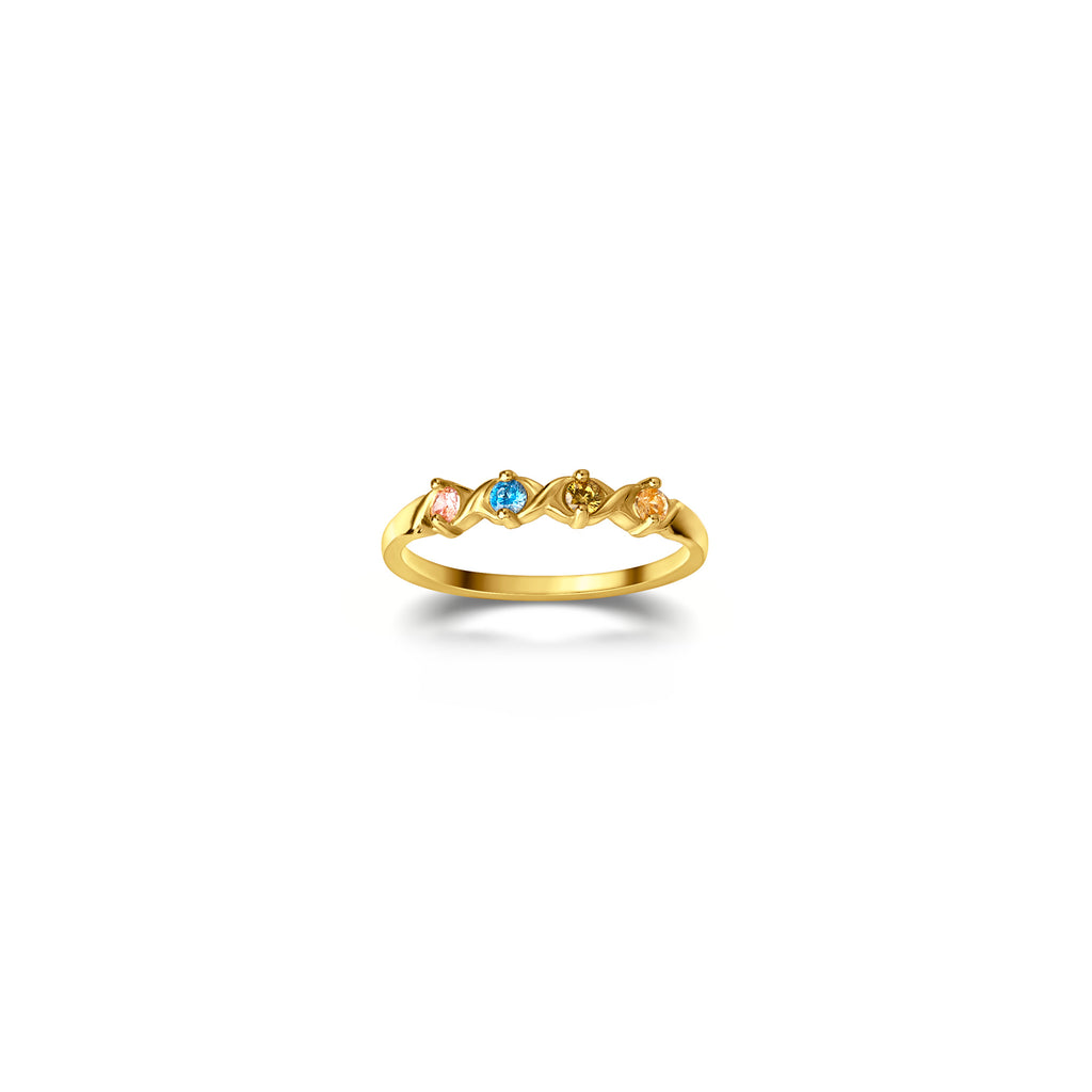XOXO Birthstone Ring