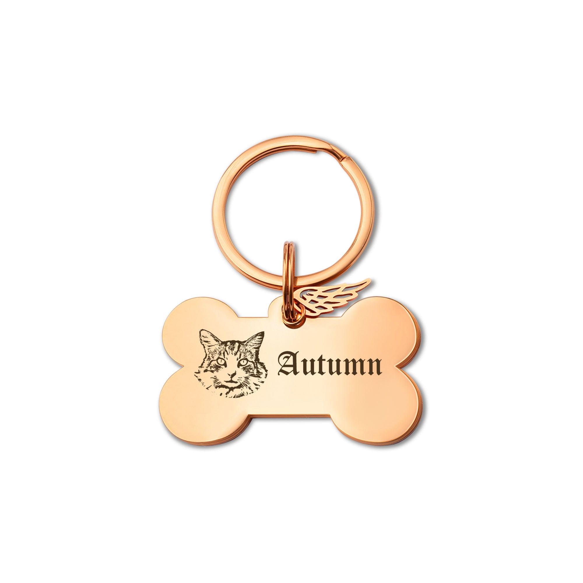 Pet Portrait Dog Bone Dog Tag
