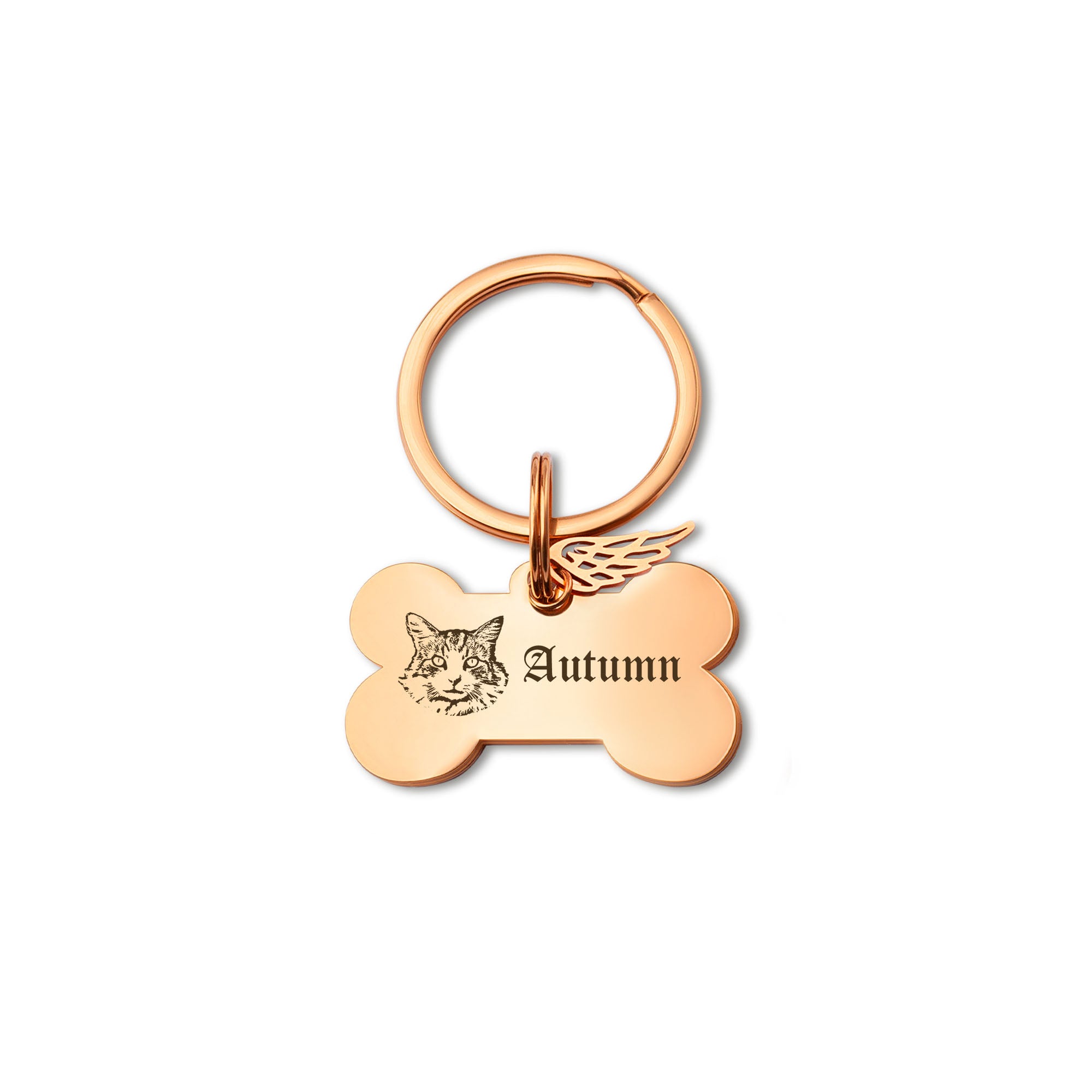 Pet Portrait Dog Bone Dog Tag