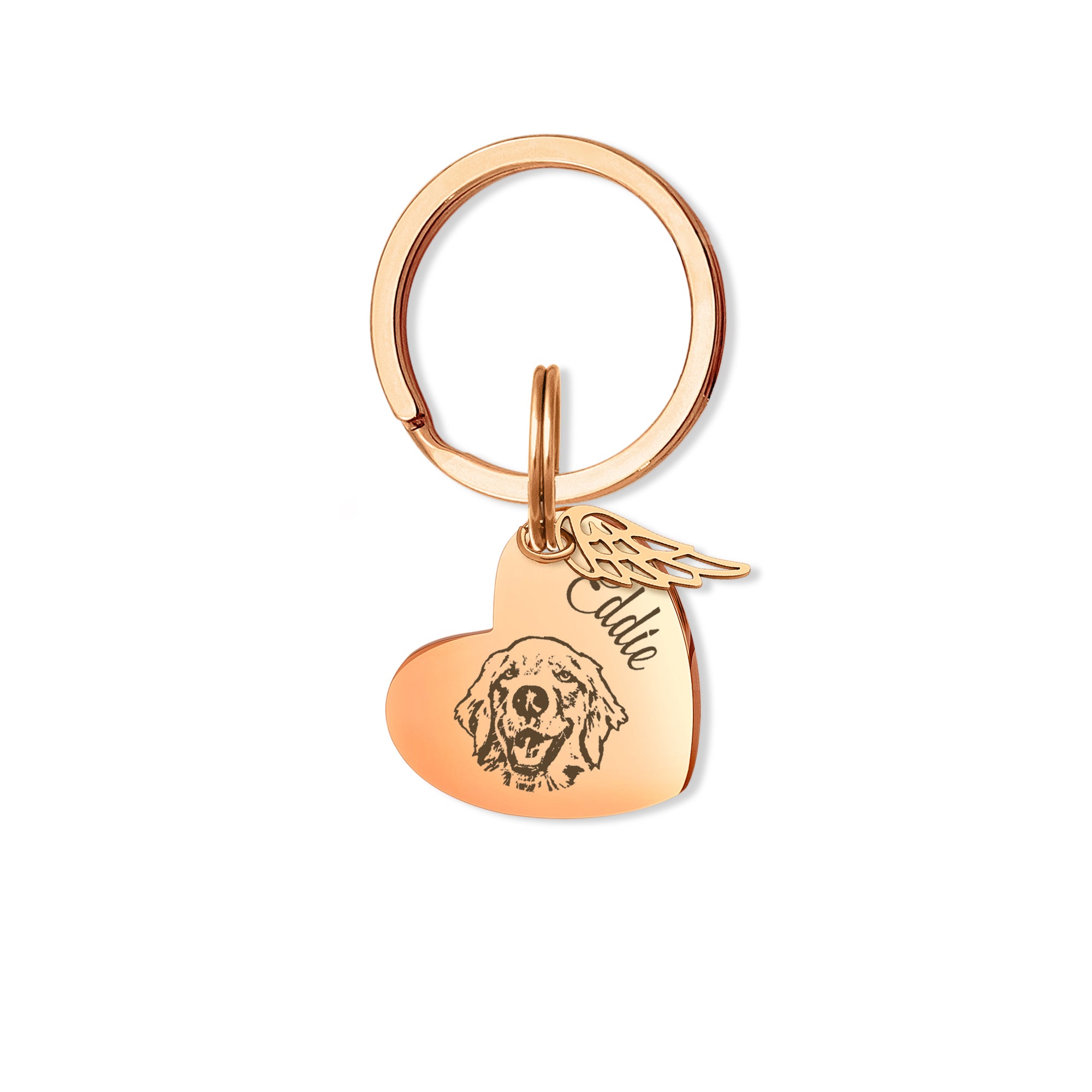 Heart Shaped Pet Portrait Pet ID Tag