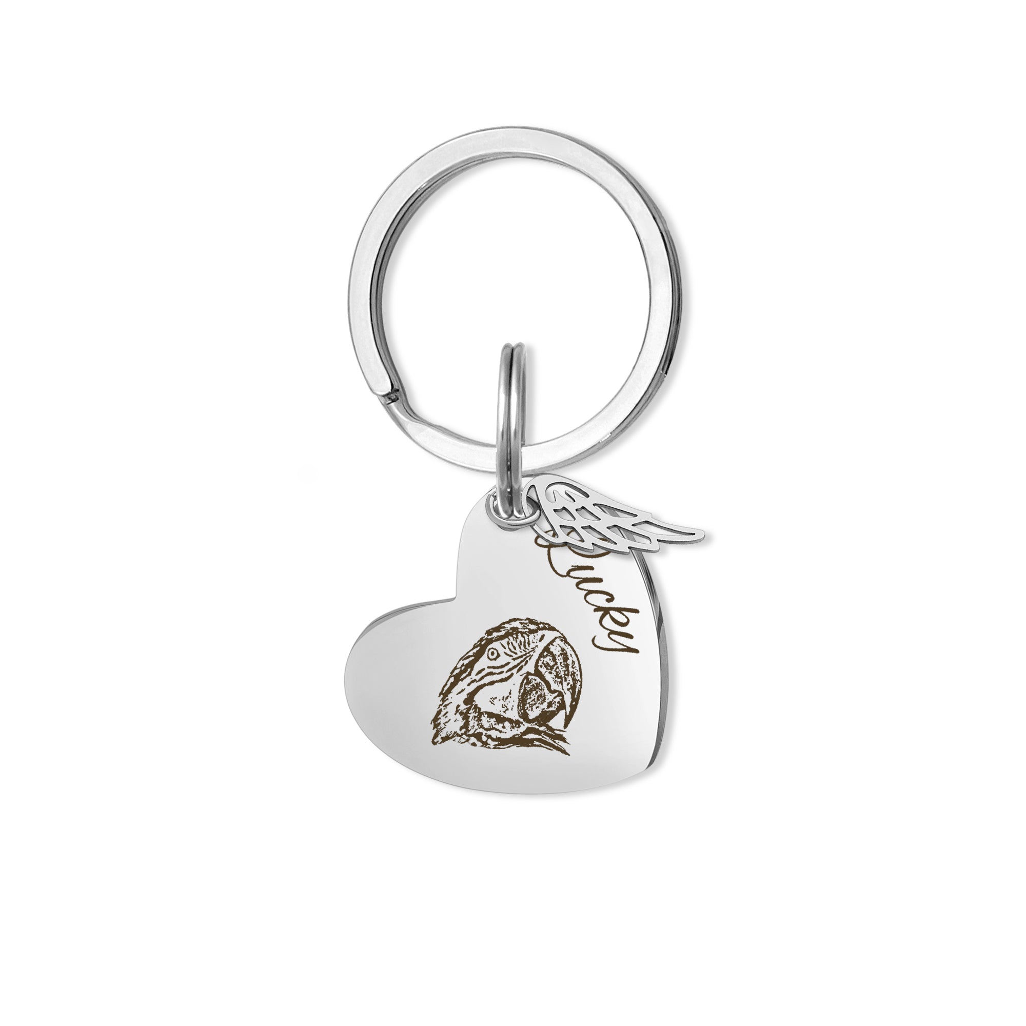 Heart Shaped Pet Portrait Pet ID Tag