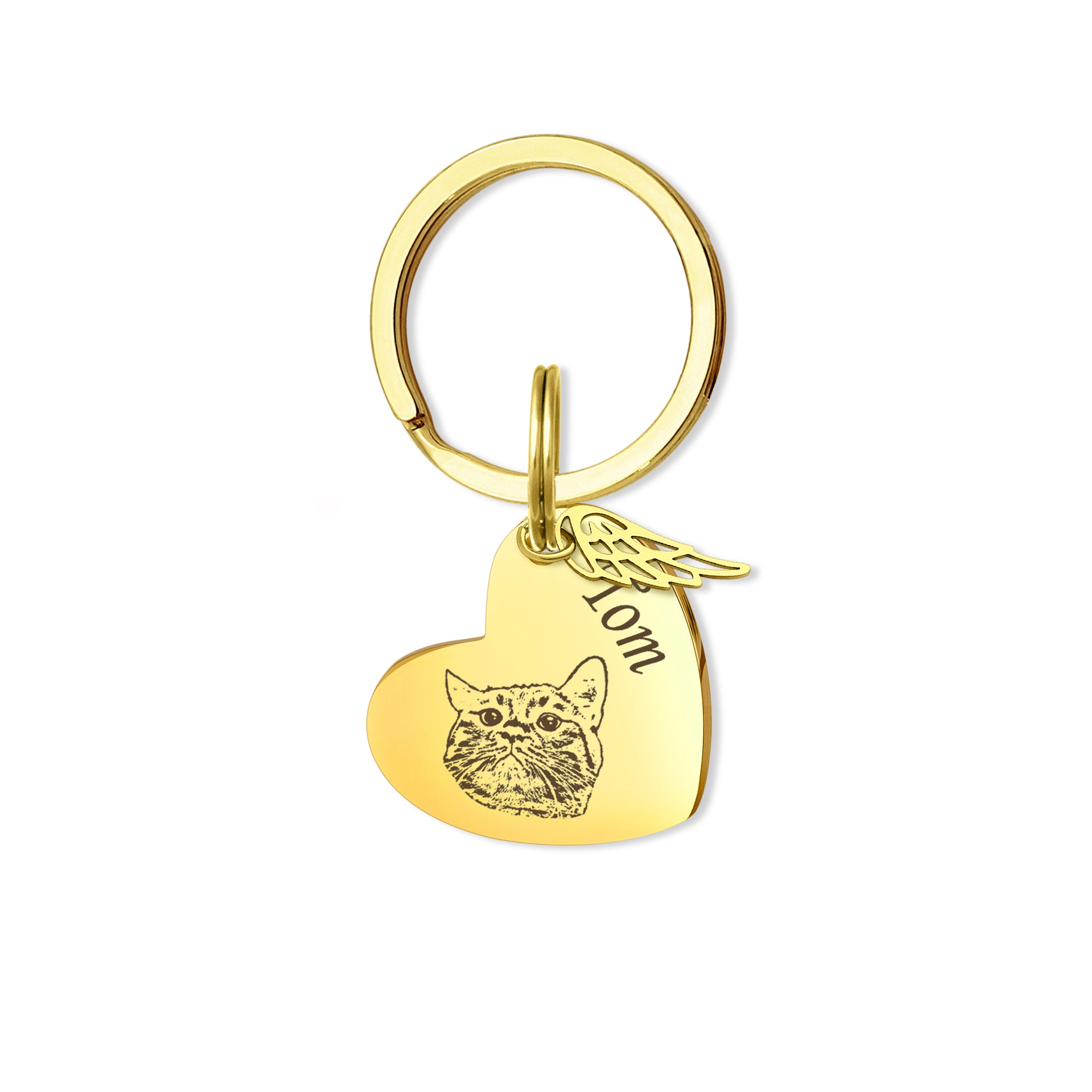 Heart Shaped Pet Portrait Pet ID Tag