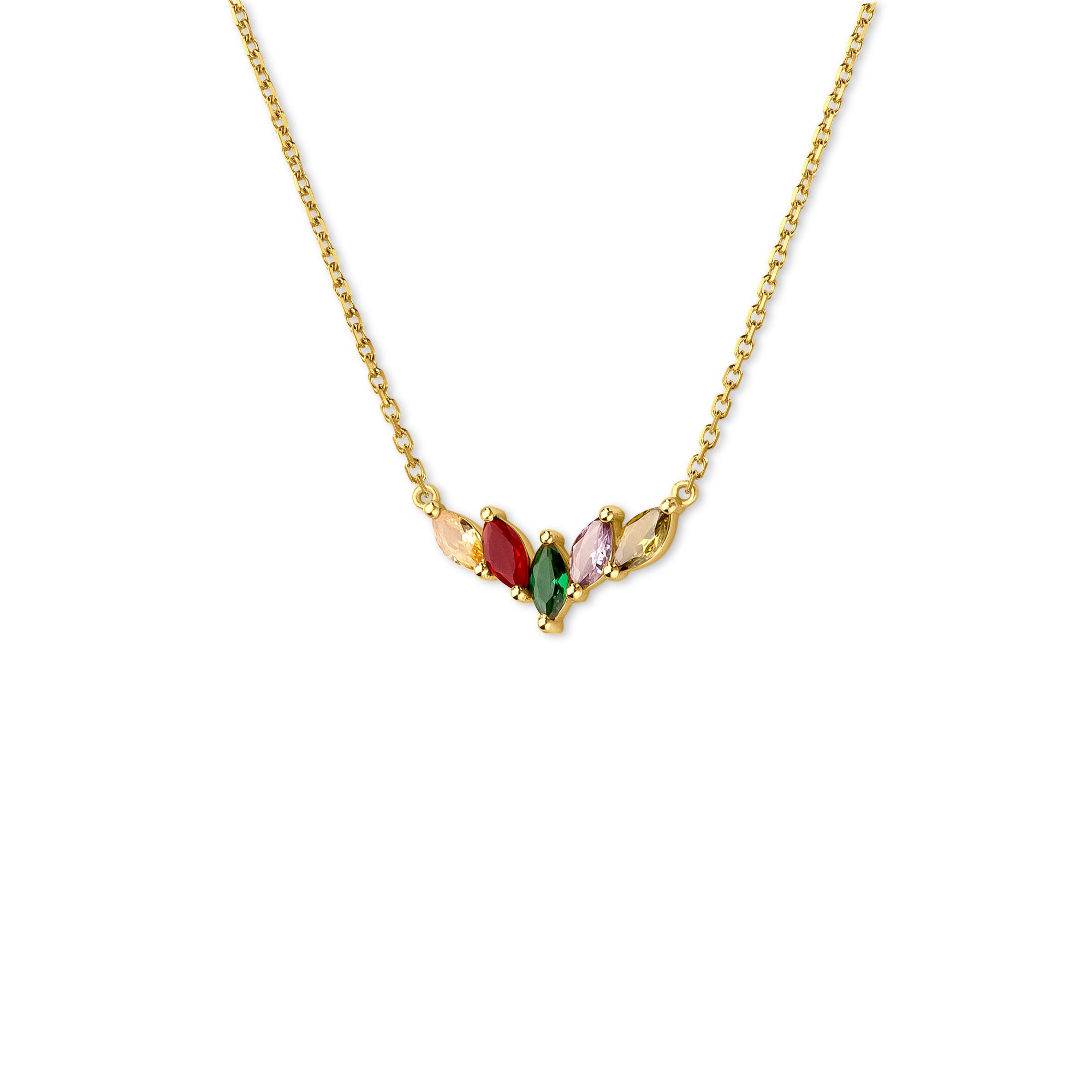 Horse Eye Shaped Birthstone Necklace