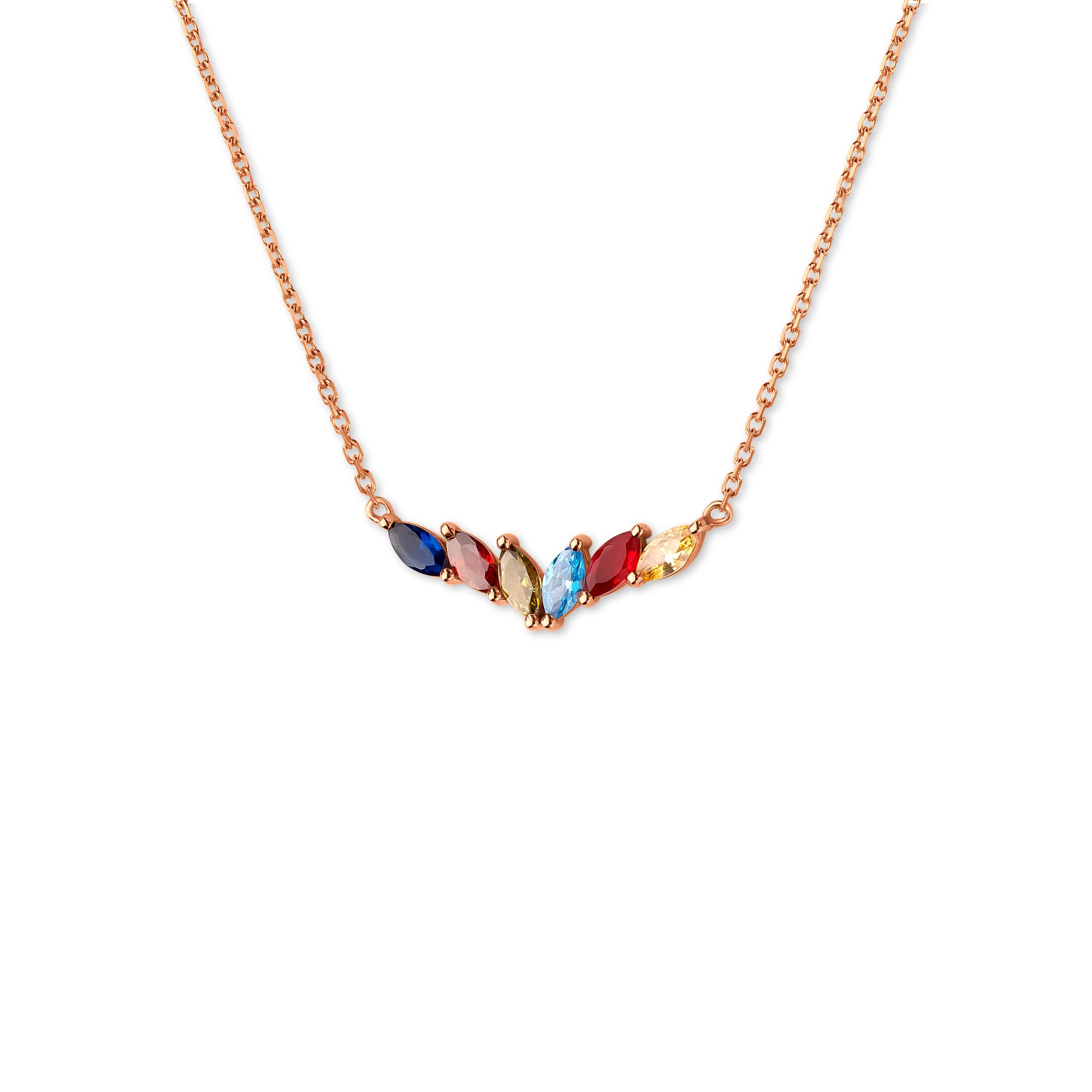 Horse Eye Shaped Birthstone Necklace