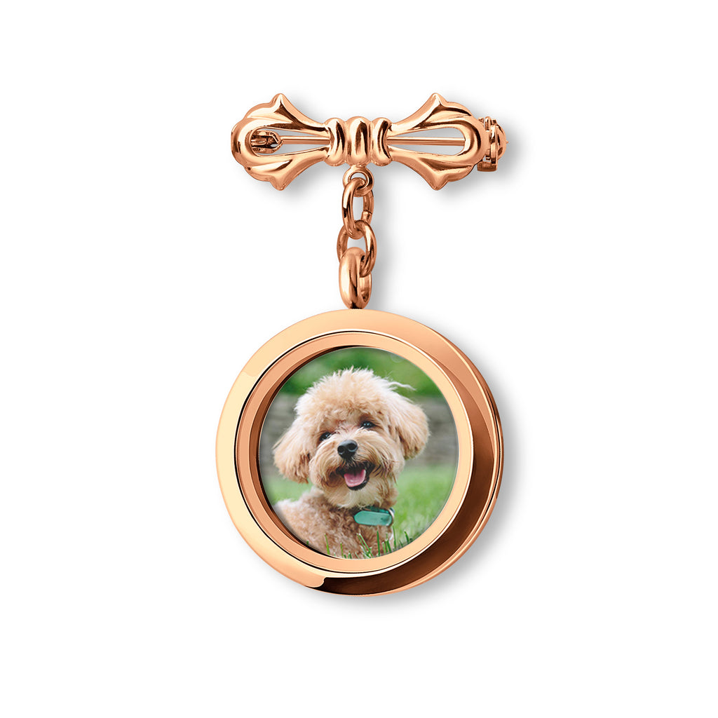 Pet Photo Locket Lapel Pin