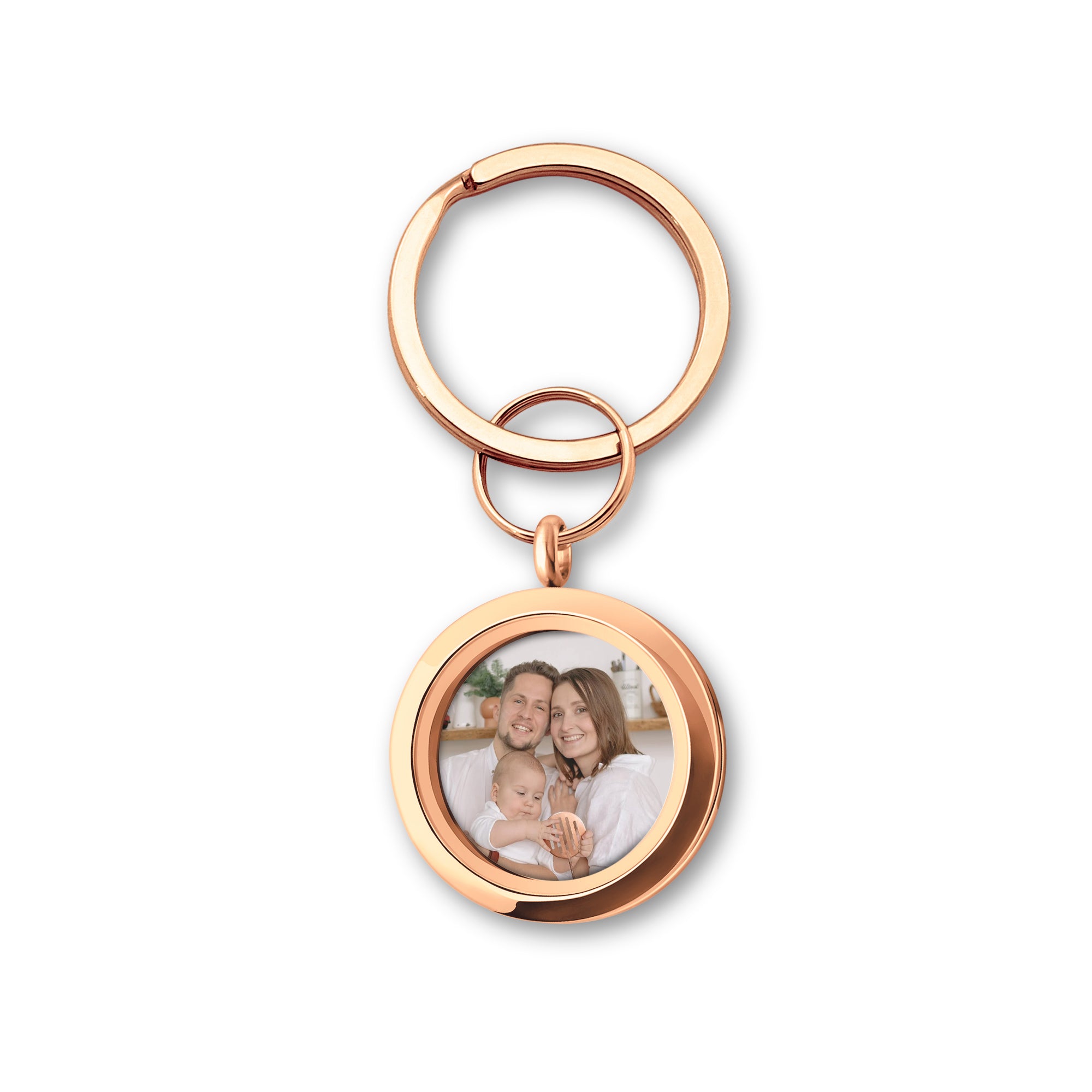Custom Photo Locket Key Chain - New Mom