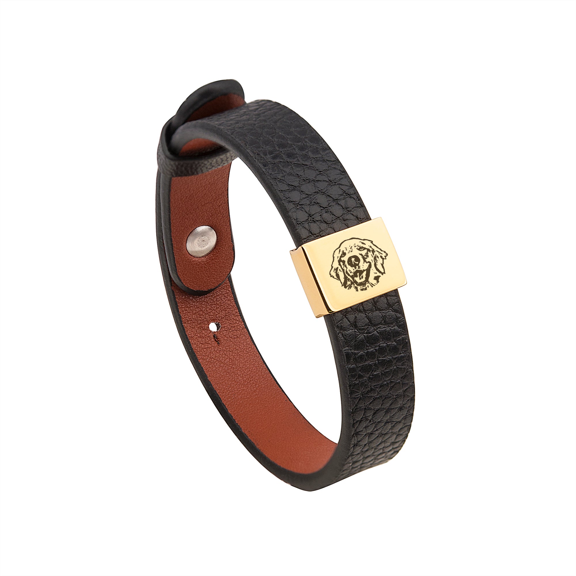 Personalized Pet Portrait Adjustable Leather Bracelet