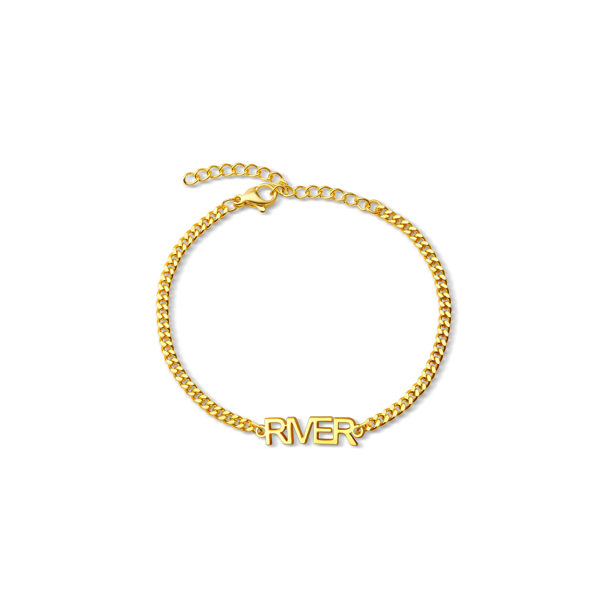 Name Bracelet with Curb Chain