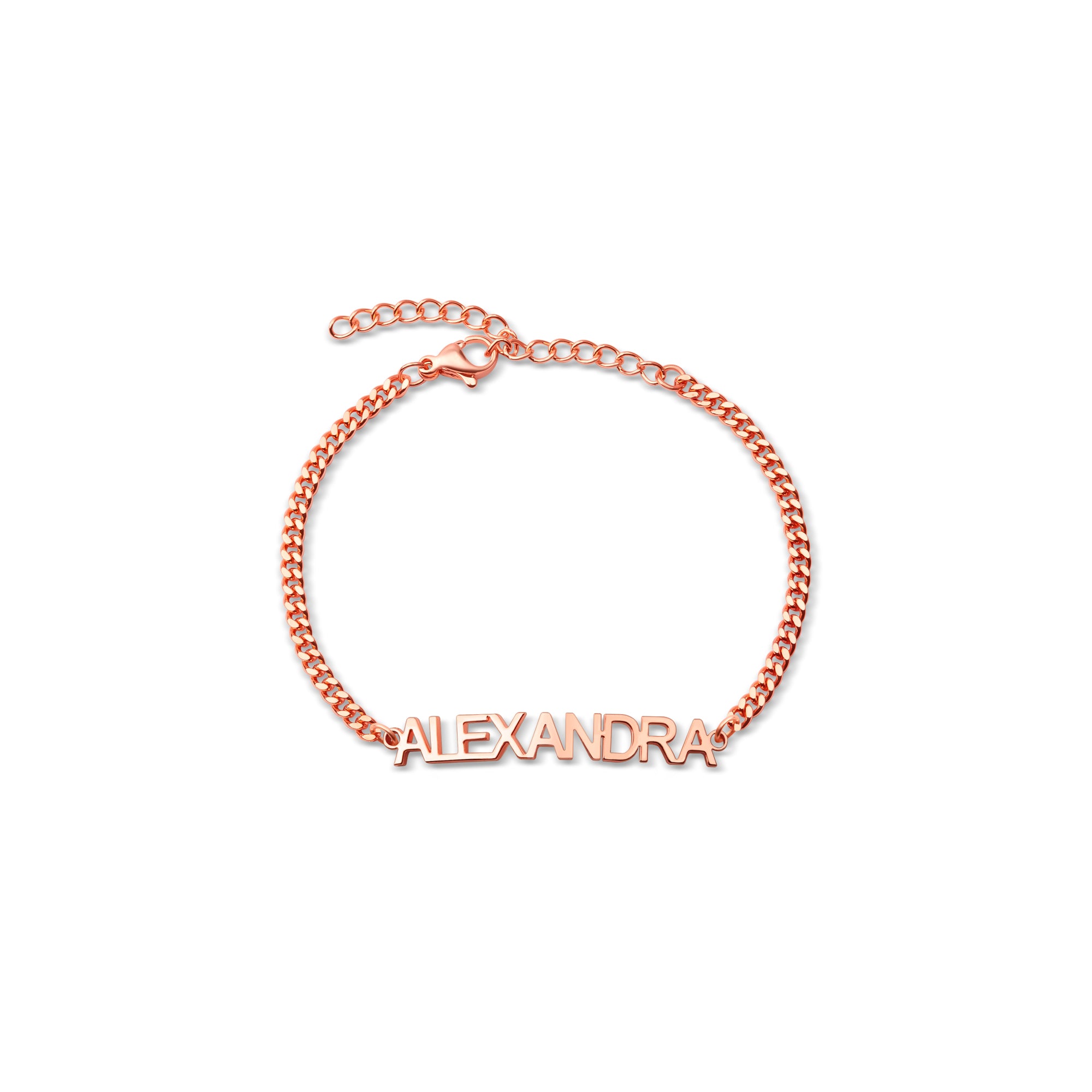 Name Bracelet with Curb Chain