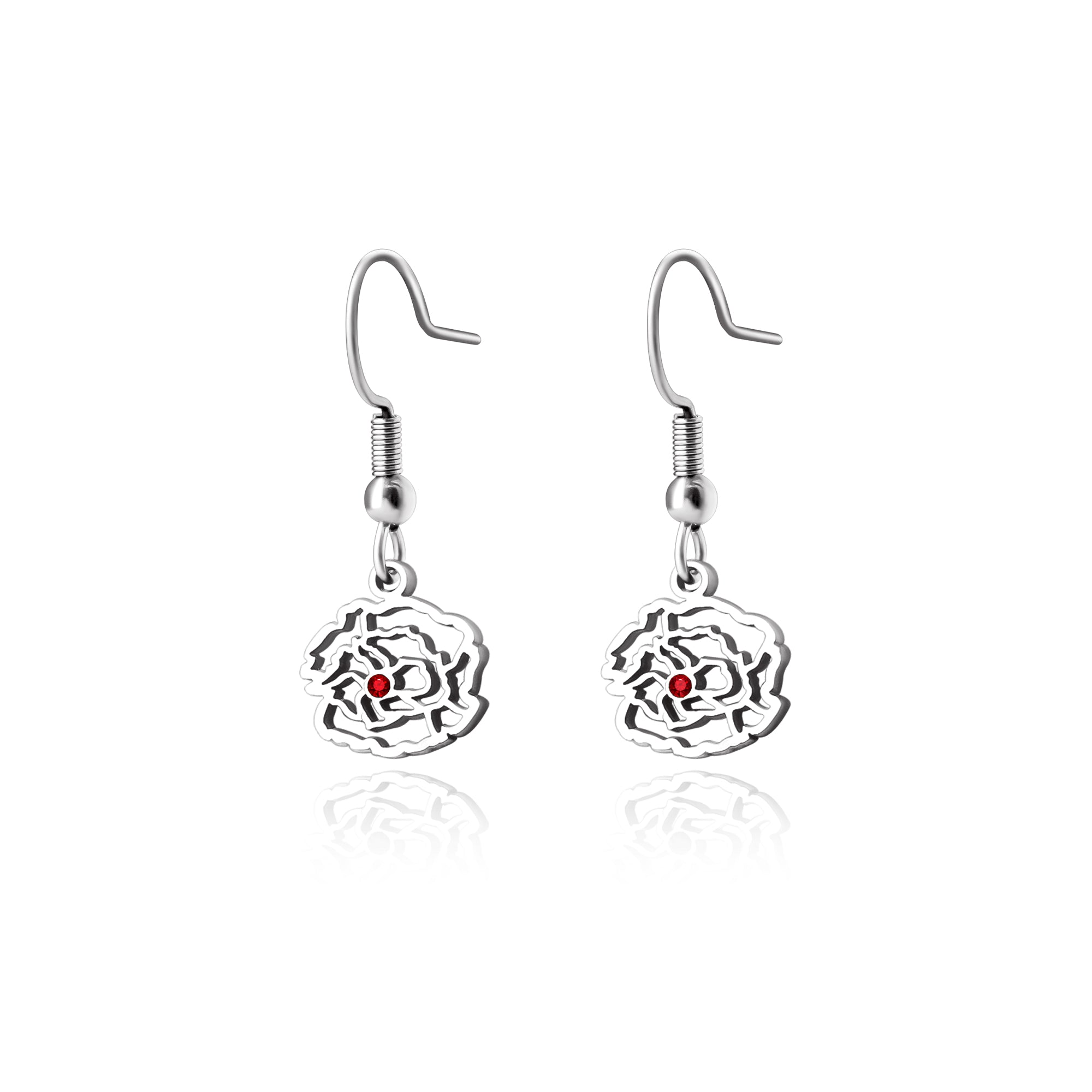 Birthston Birth Flower Earring