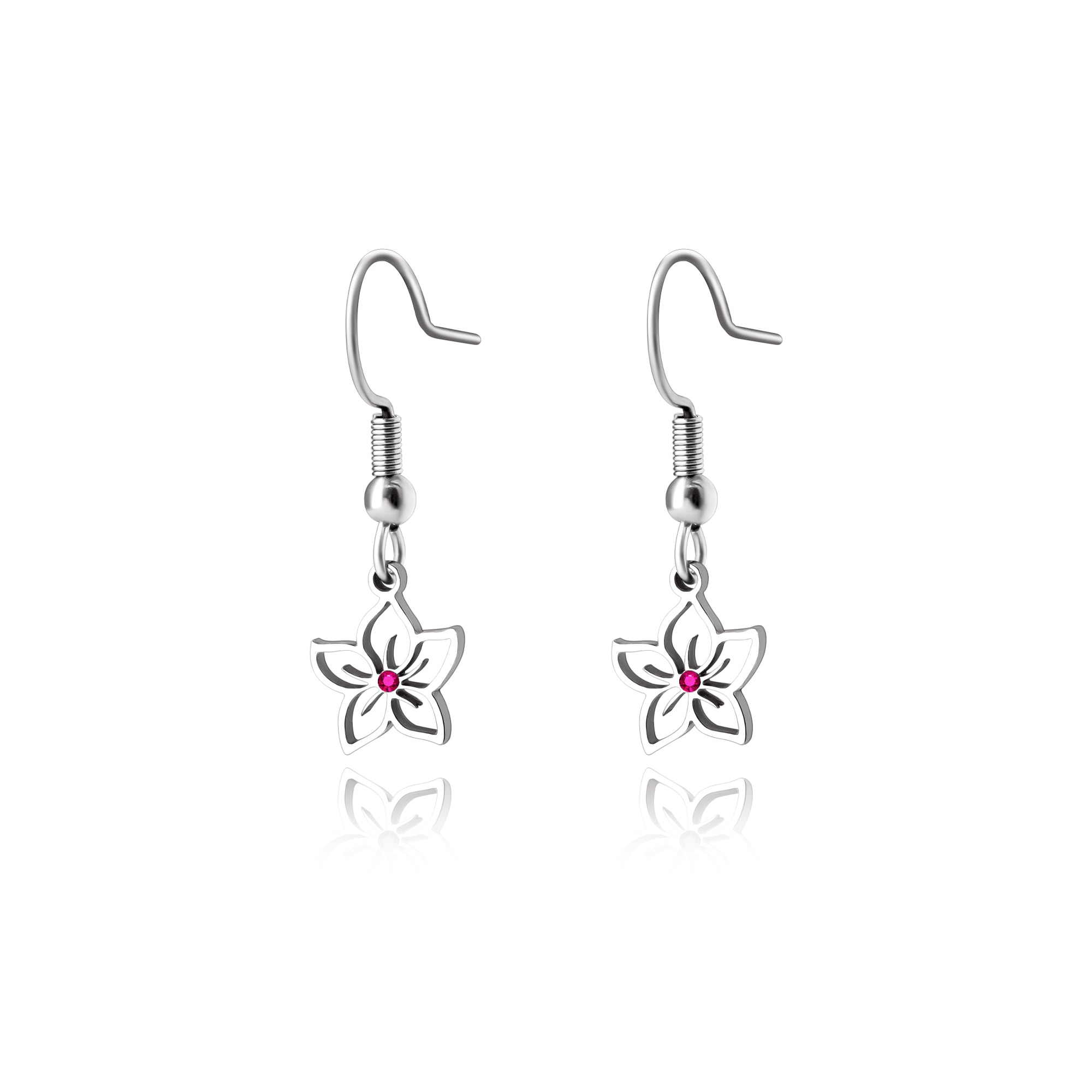 Birthston Birth Flower Earring