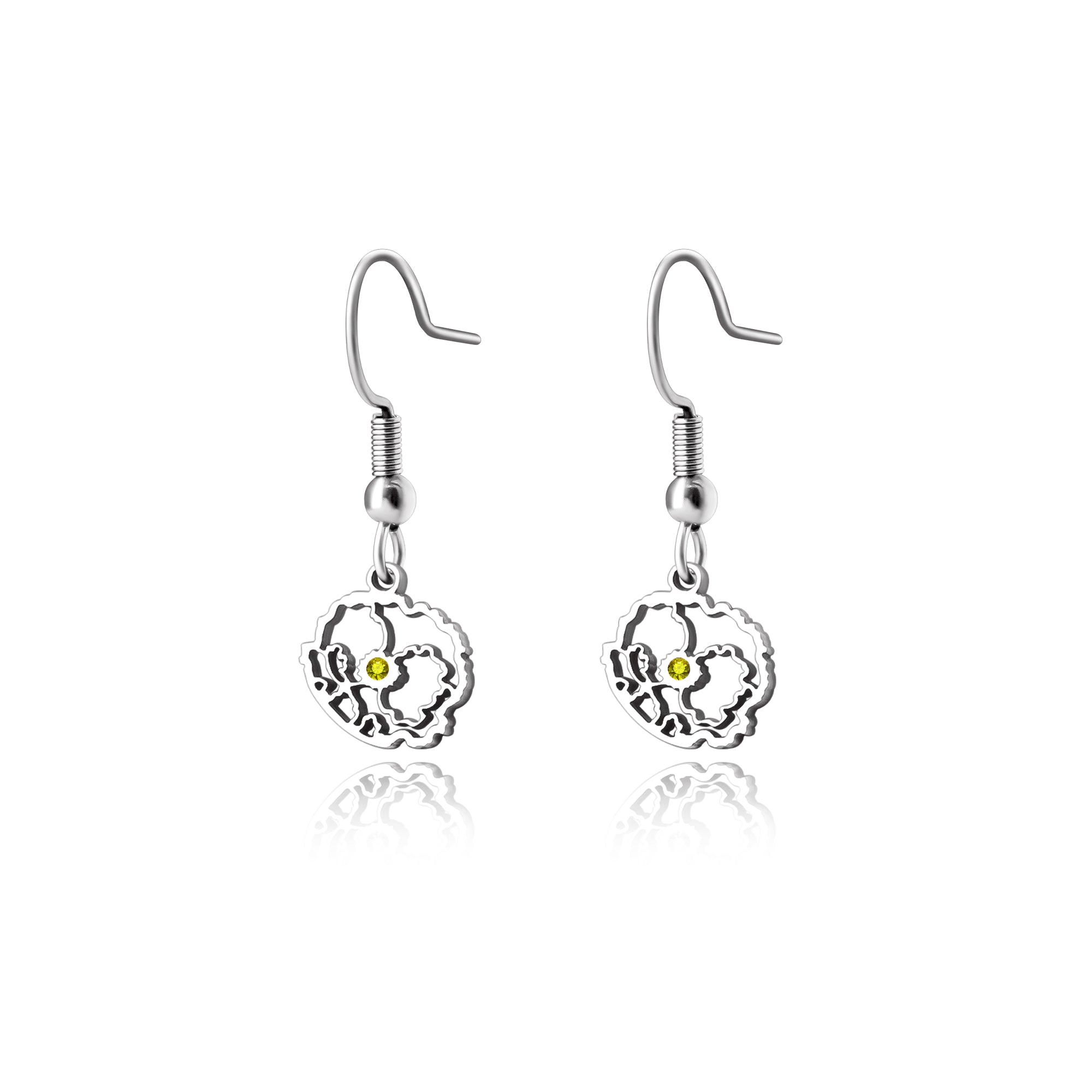 Birthston Birth Flower Earring