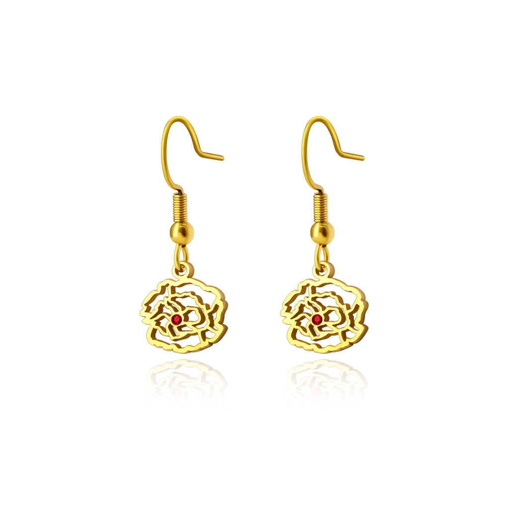 Birthston Birth Flower Earring