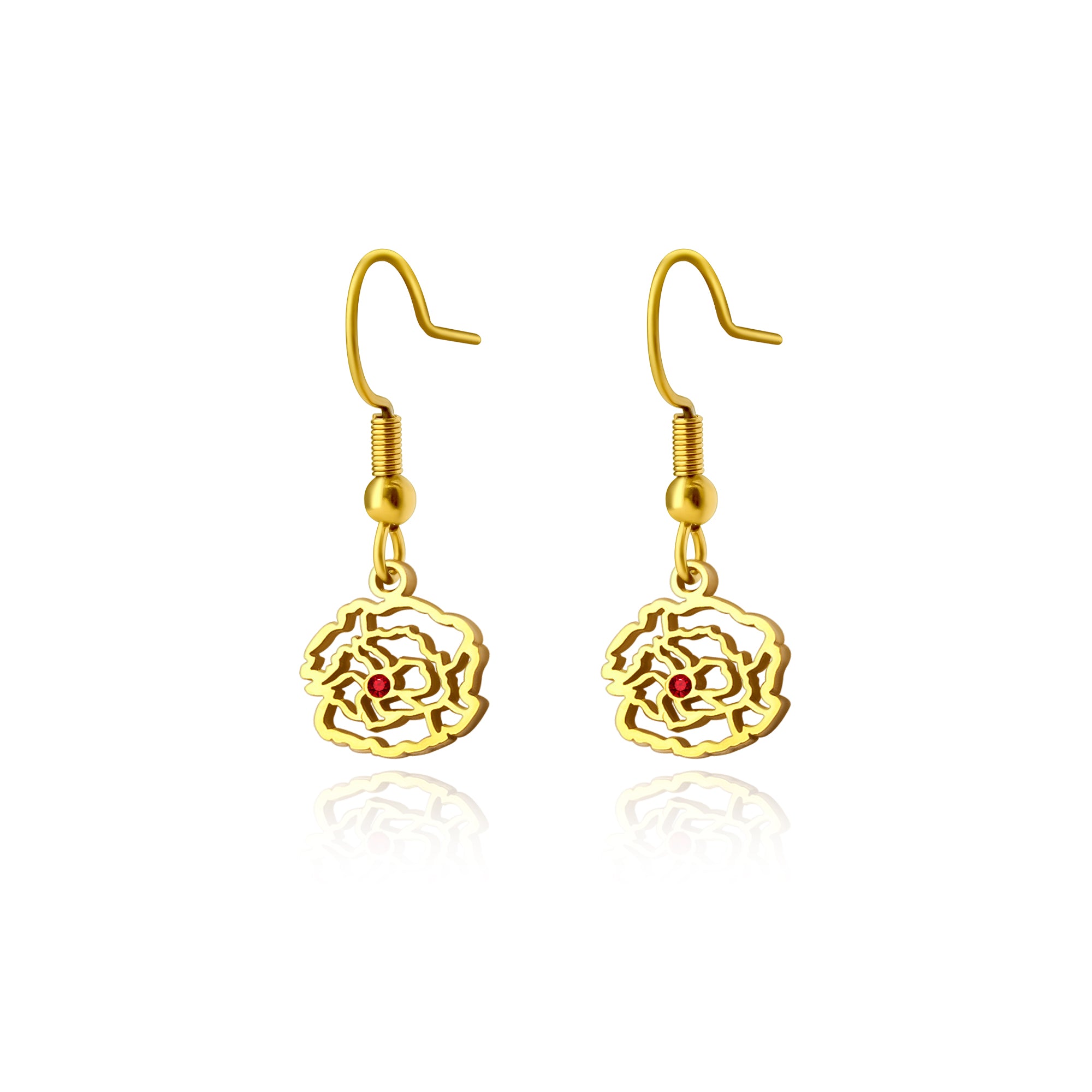 Birthston Birth Flower Earring