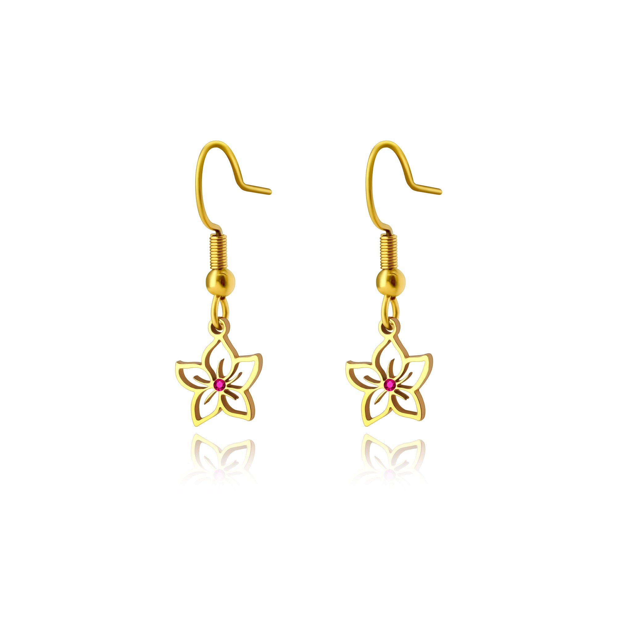 Birthston Birth Flower Earring