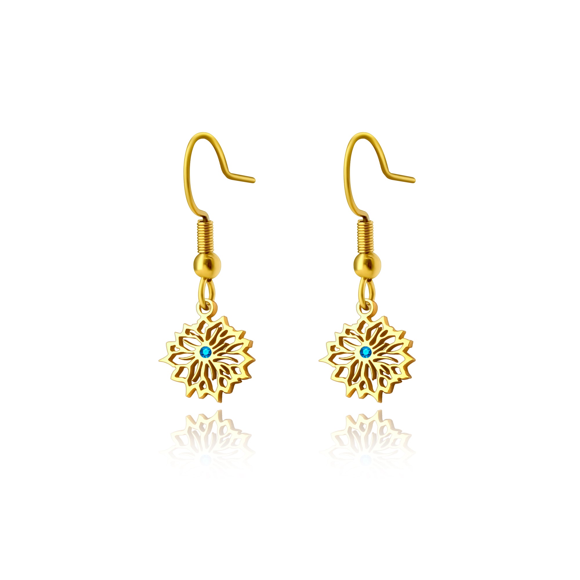 Birthston Birth Flower Earring